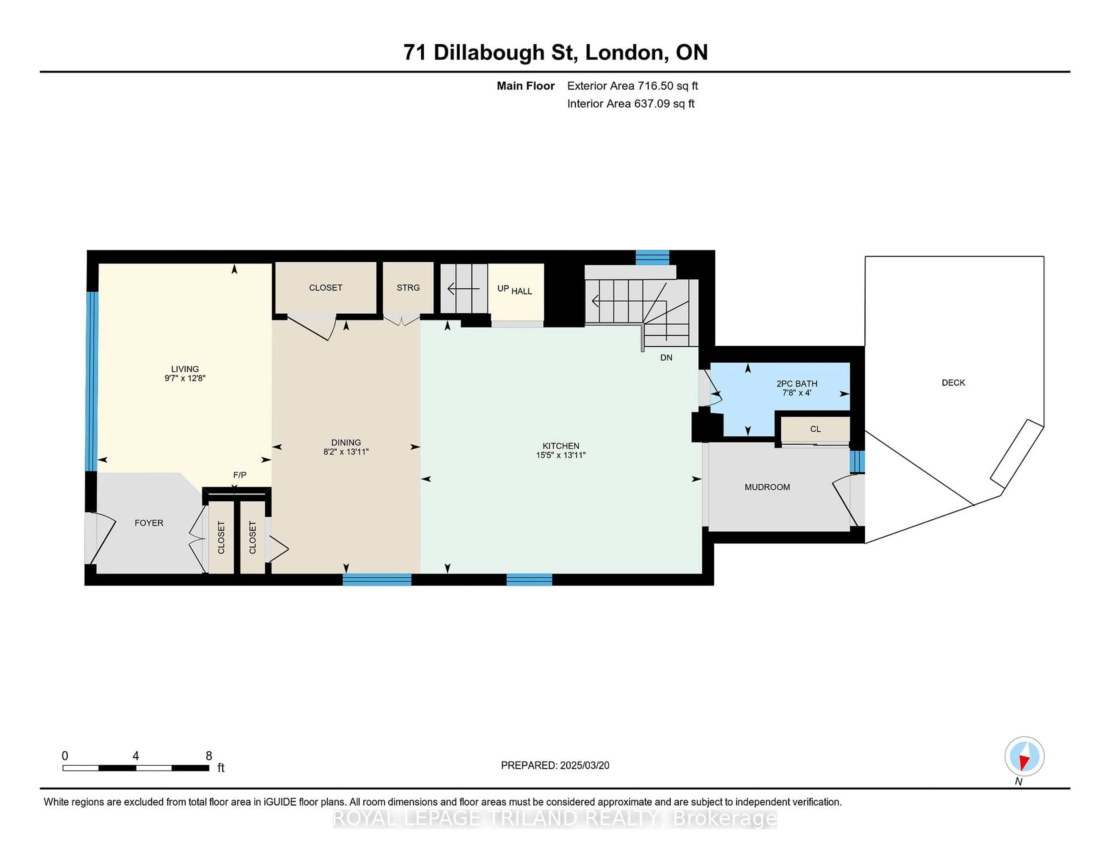 Floor plan for 71 Dillabough St, London Ontario N5Z 2B9