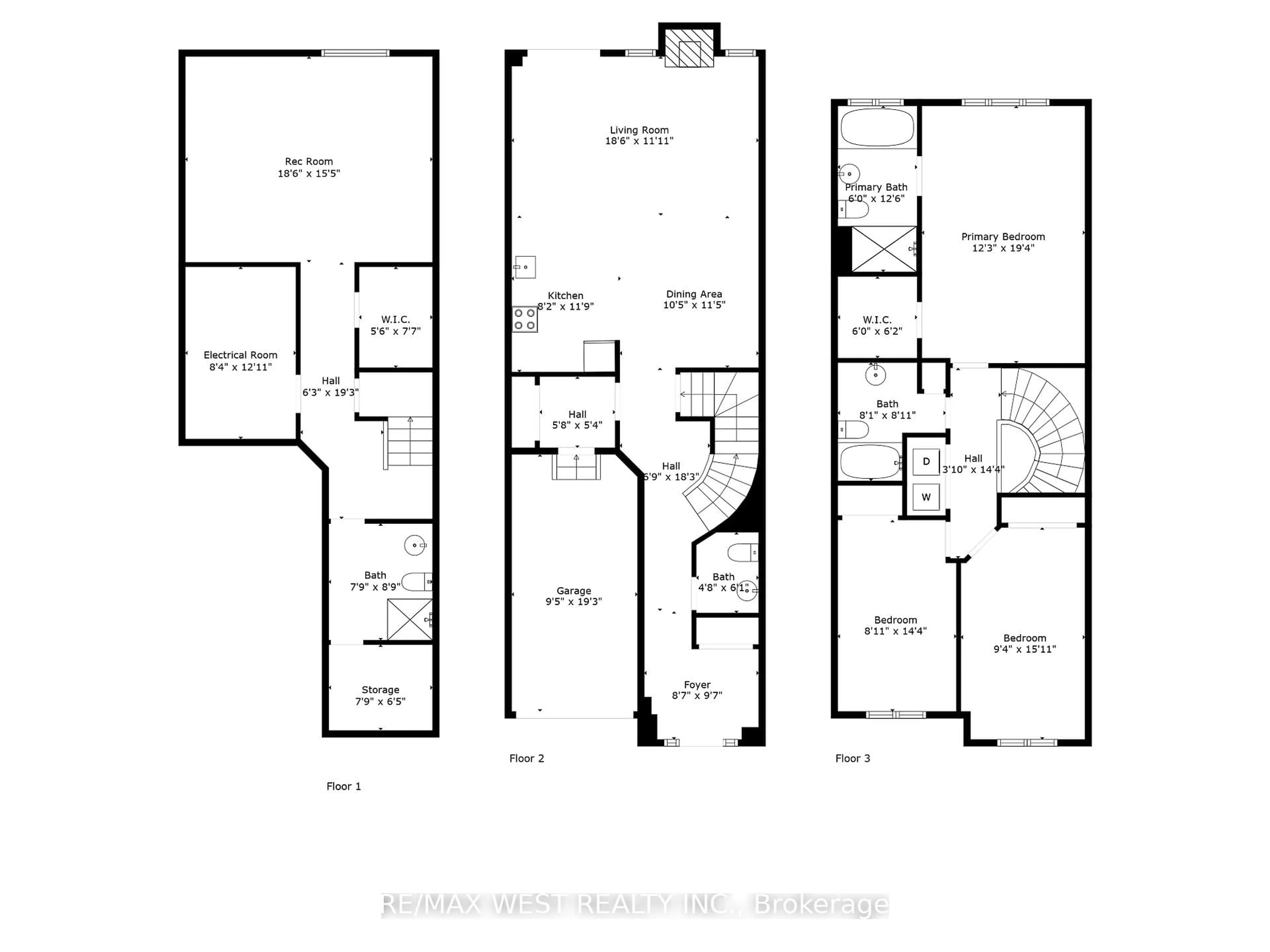 Floor plan for 633 Via Mattino Way, Ottawa Ontario K2J 6B9