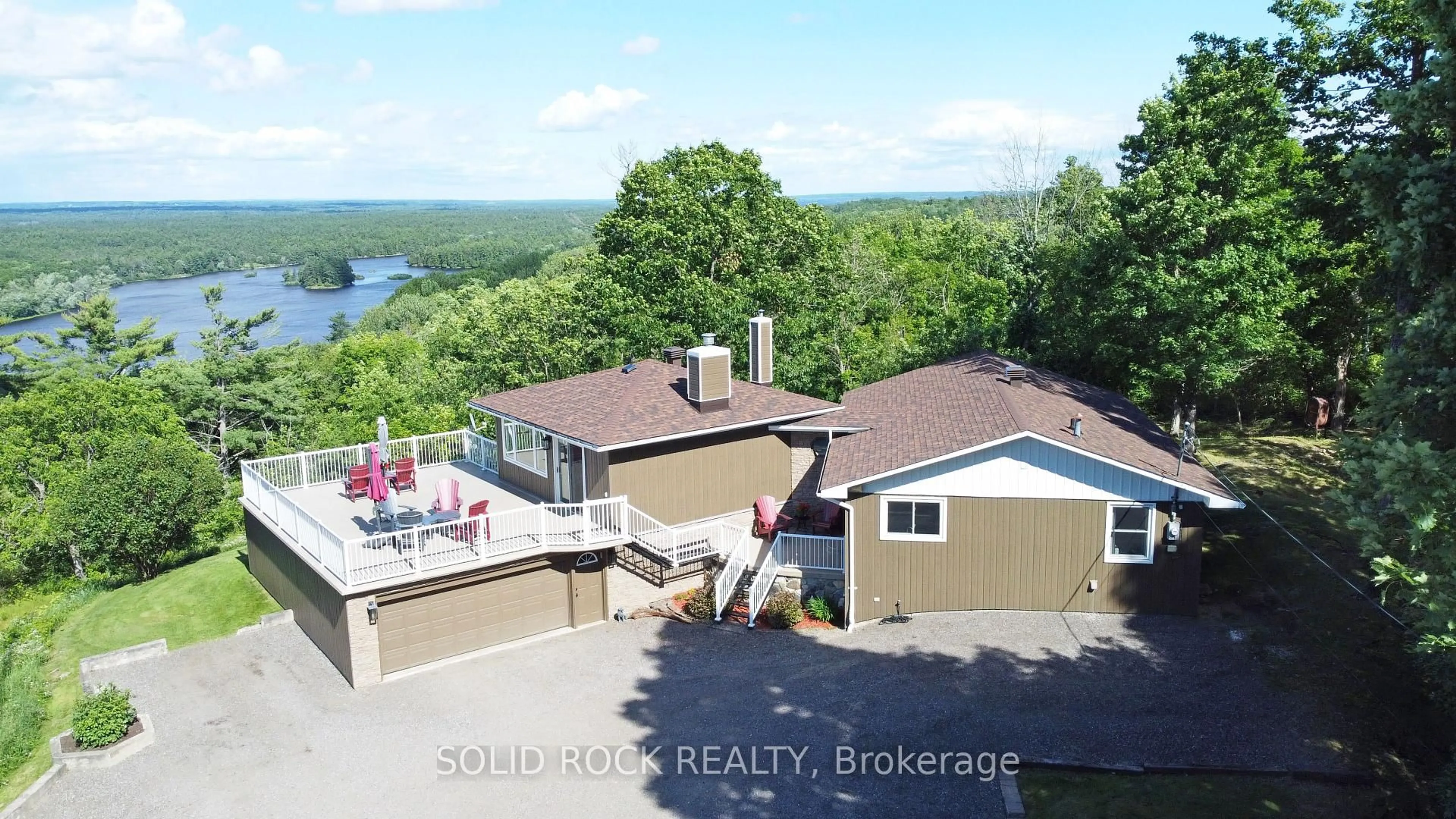 A pic from outside/outdoor area/front of a property/back of a property/a pic from drone, water/lake/river/ocean view for 834 STORYLAND Rd, Renfrew Ontario K7V 3Z8