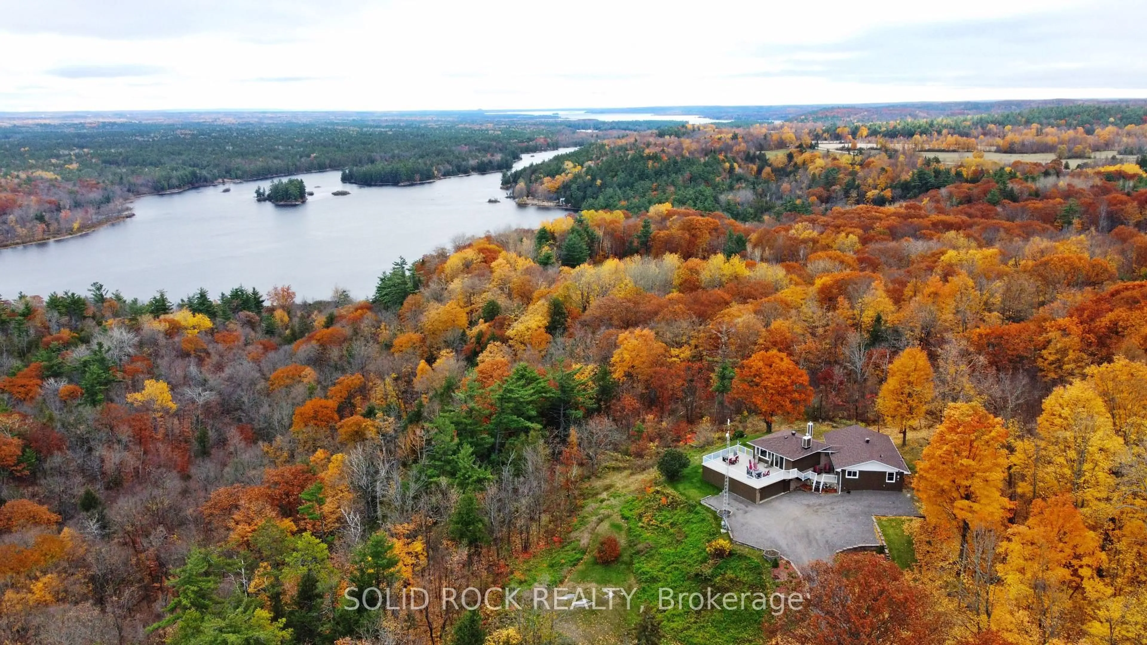 A pic from outside/outdoor area/front of a property/back of a property/a pic from drone, water/lake/river/ocean view for 834 STORYLAND Rd, Renfrew Ontario K7V 3Z8