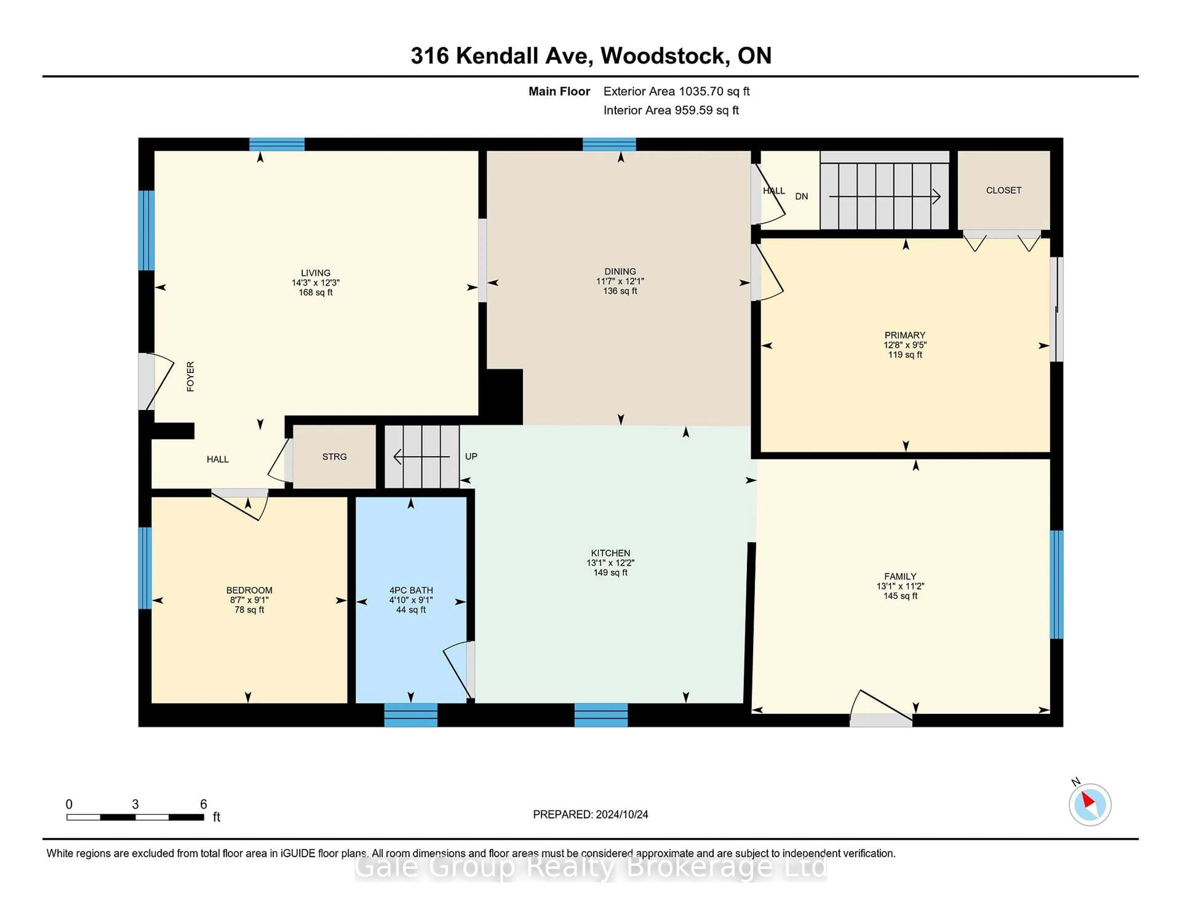 Floor plan for 316 KENDALL Ave, Woodstock Ontario N4S 2B5