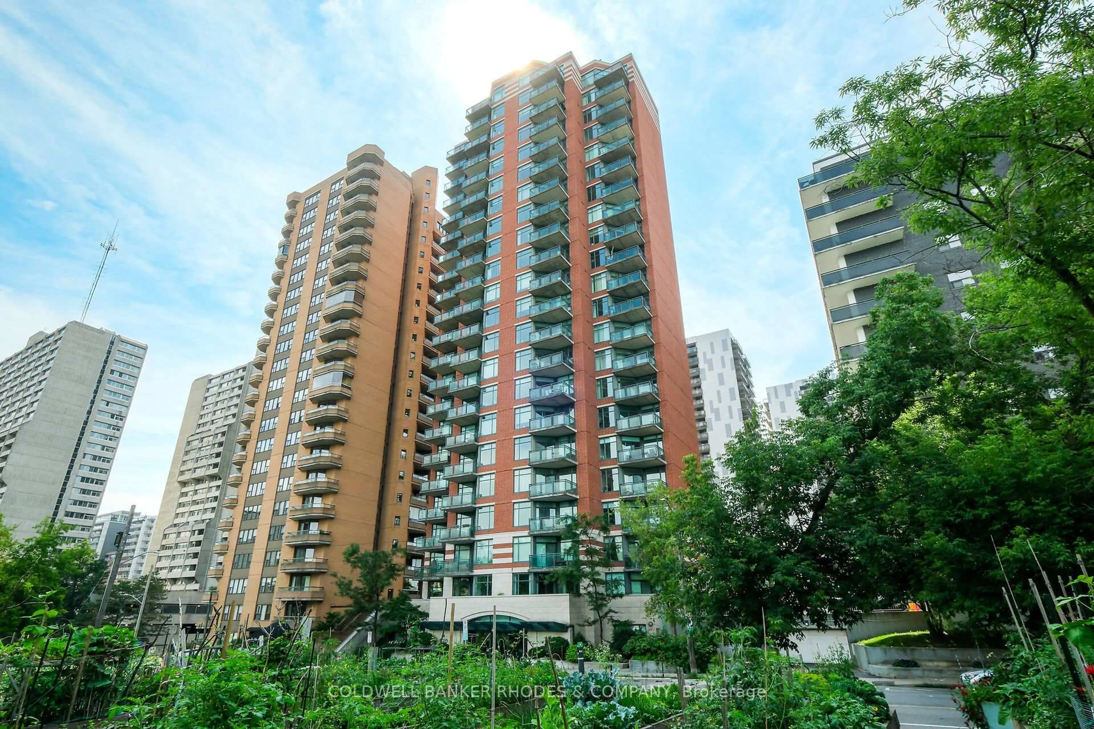 Patio, city buildings view from balcony for 570 LAURIER Ave #1101, Ottawa Ontario K1R 1C8