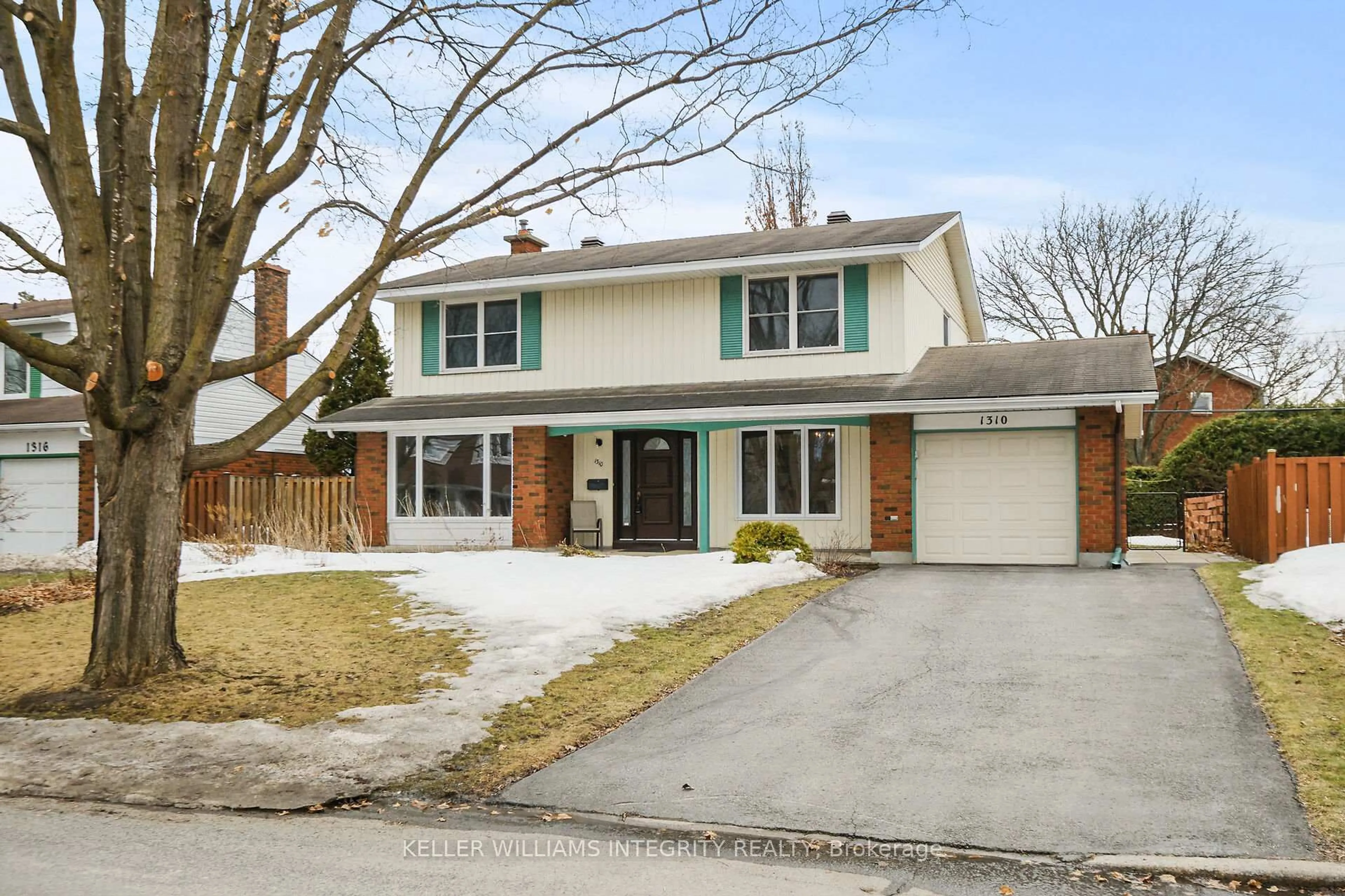 Home with brick exterior material, street for 1310 Fernwood Dr, Ottawa Ontario K1V 7J9