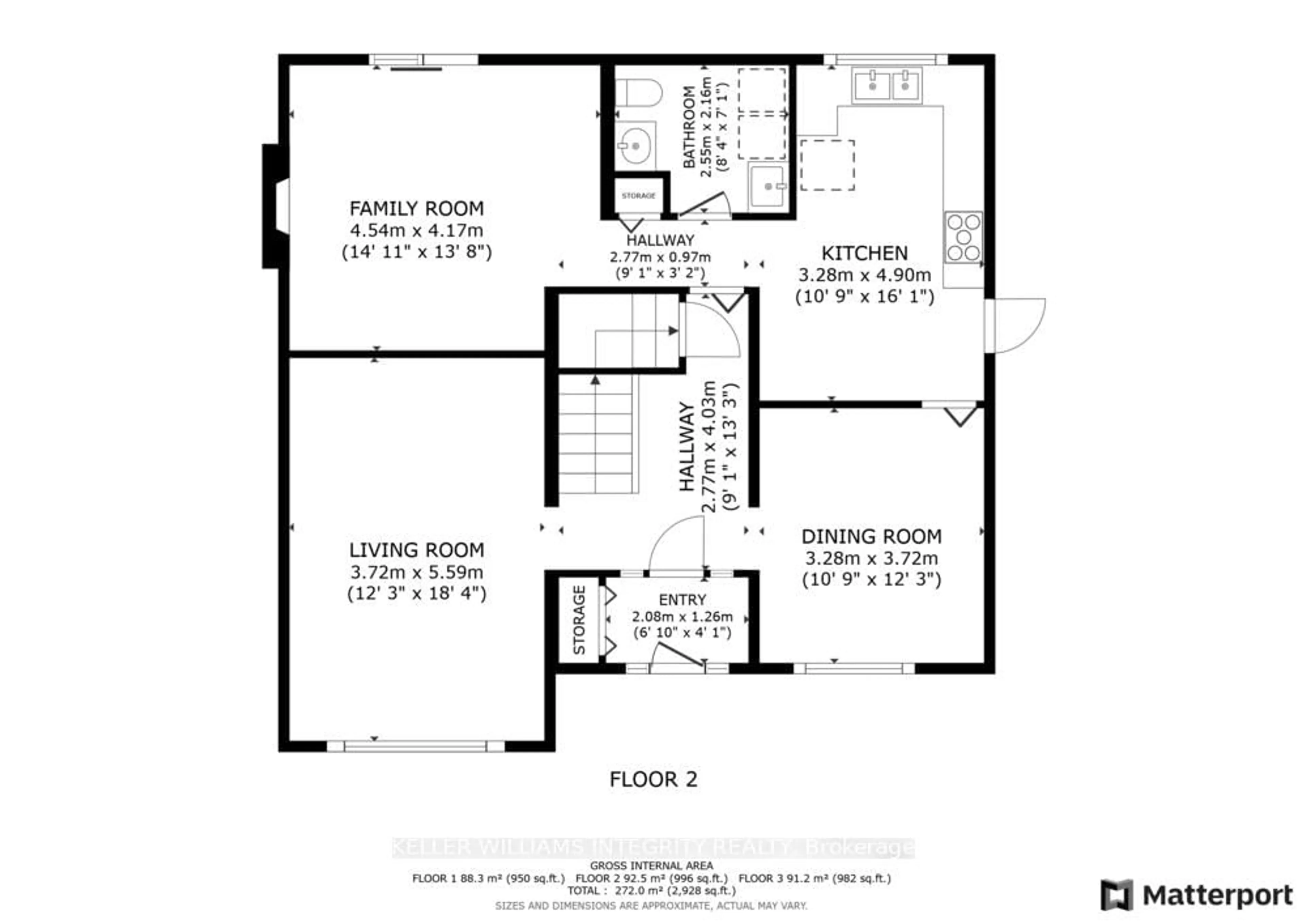 Floor plan for 1310 Fernwood Dr, Ottawa Ontario K1V 7J9