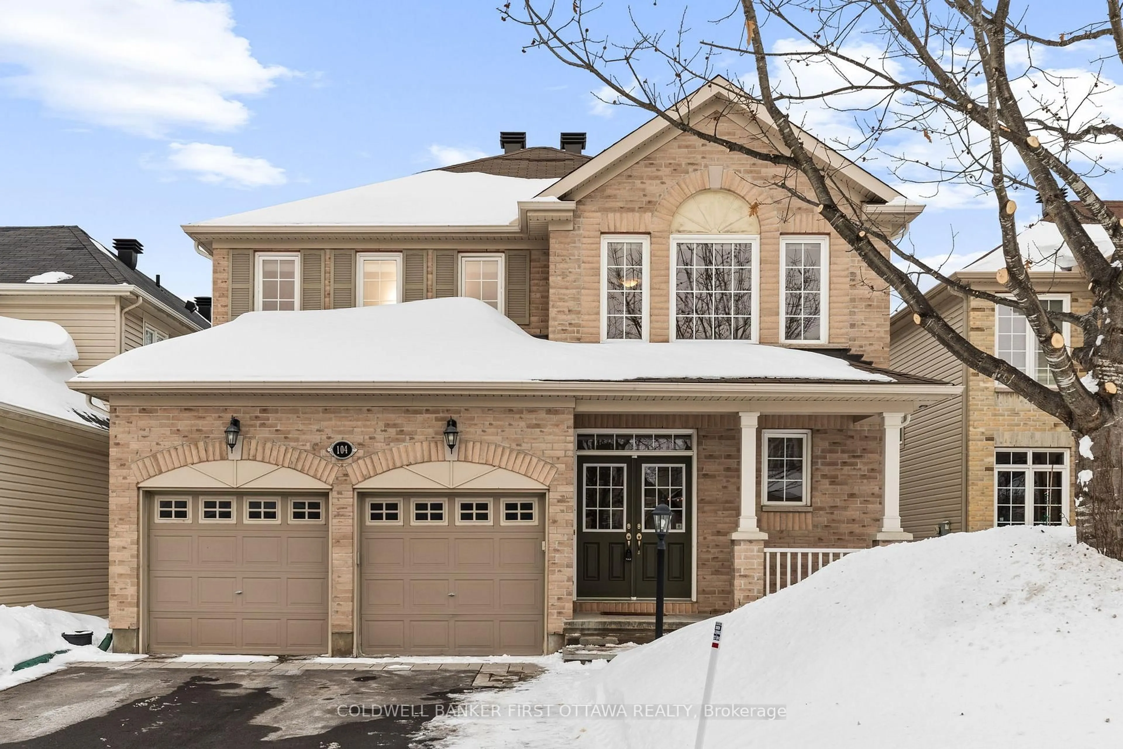 Home with brick exterior material, street for 104 Chenoa Way, Ottawa Ontario K2J 0M2