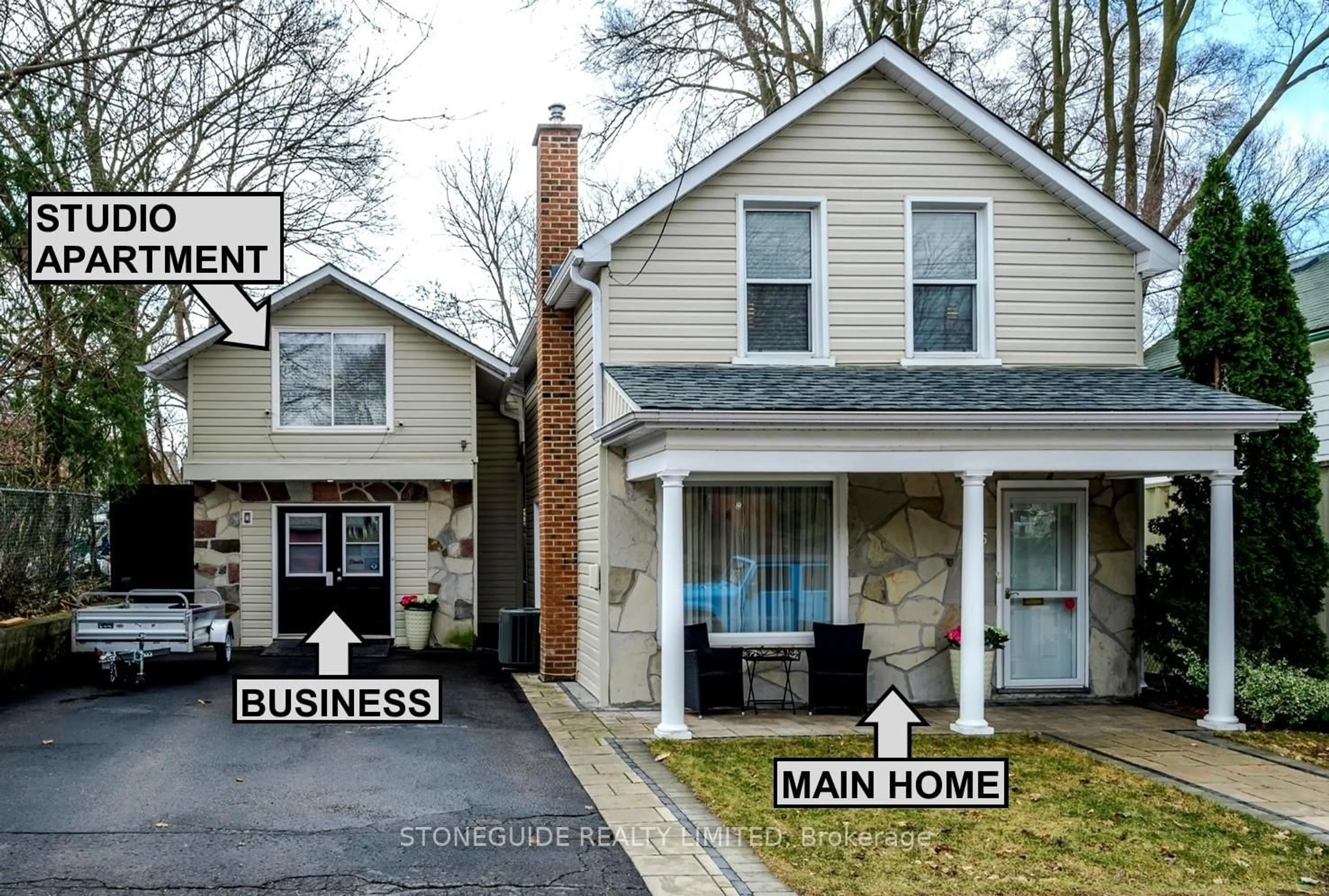 Home with vinyl exterior material, building for 165 Edinburgh St, Peterborough Central Ontario K9H 3E3