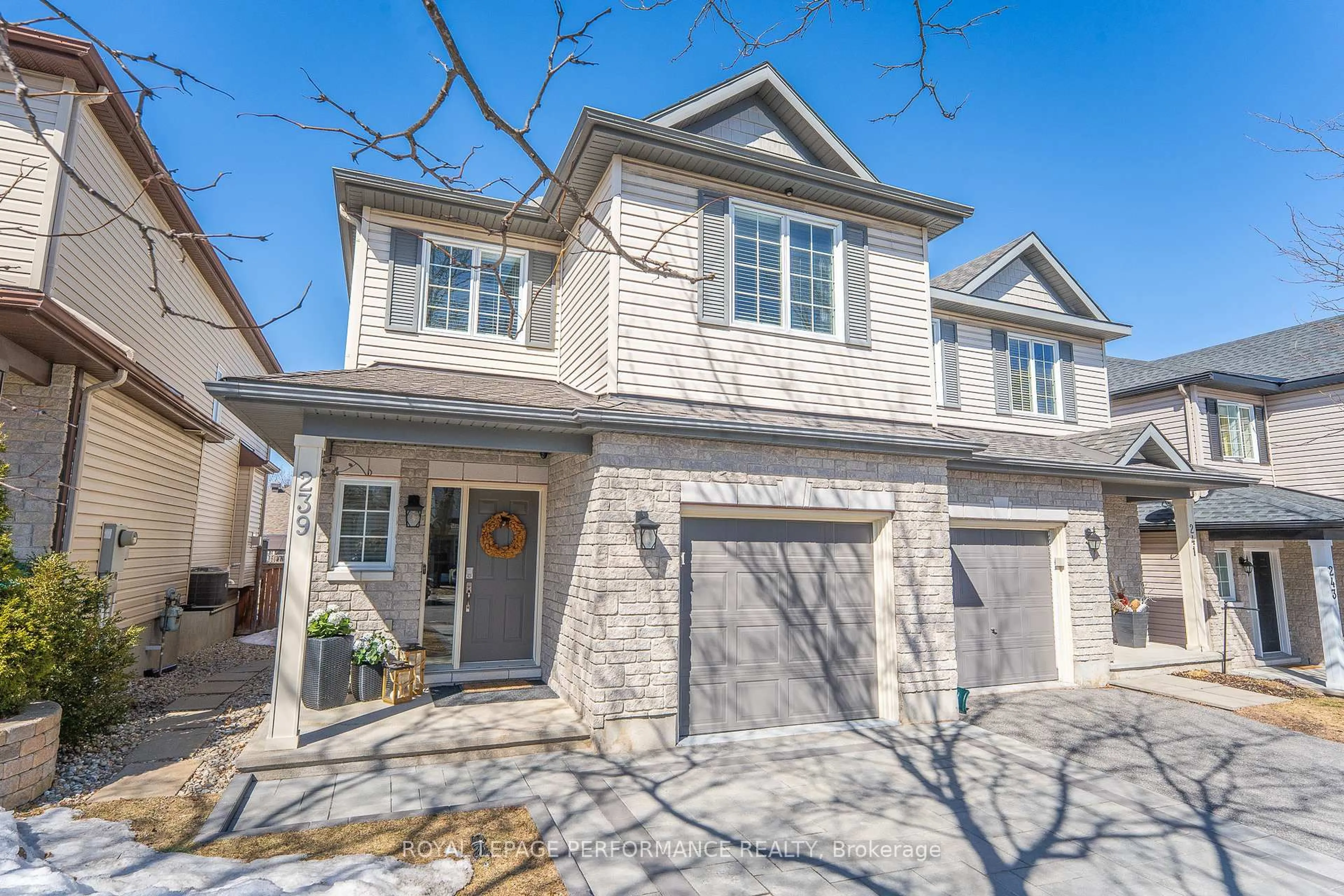 Home with brick exterior material, street for 239 Deerfox Dr, Ottawa Ontario K2J 5H5