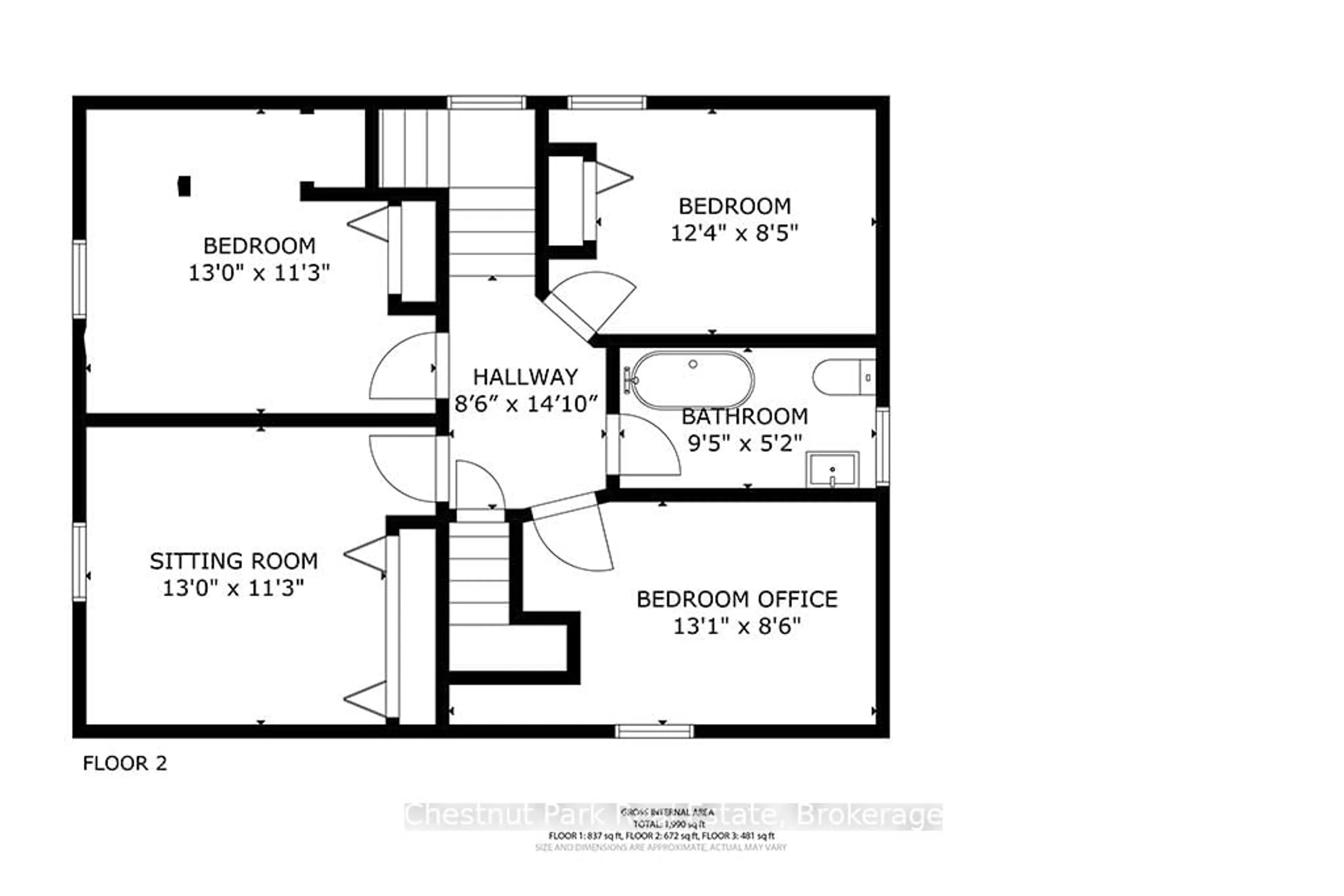 Floor plan for 877 5th Avenue 'A', Owen Sound Ontario N4K 2T1