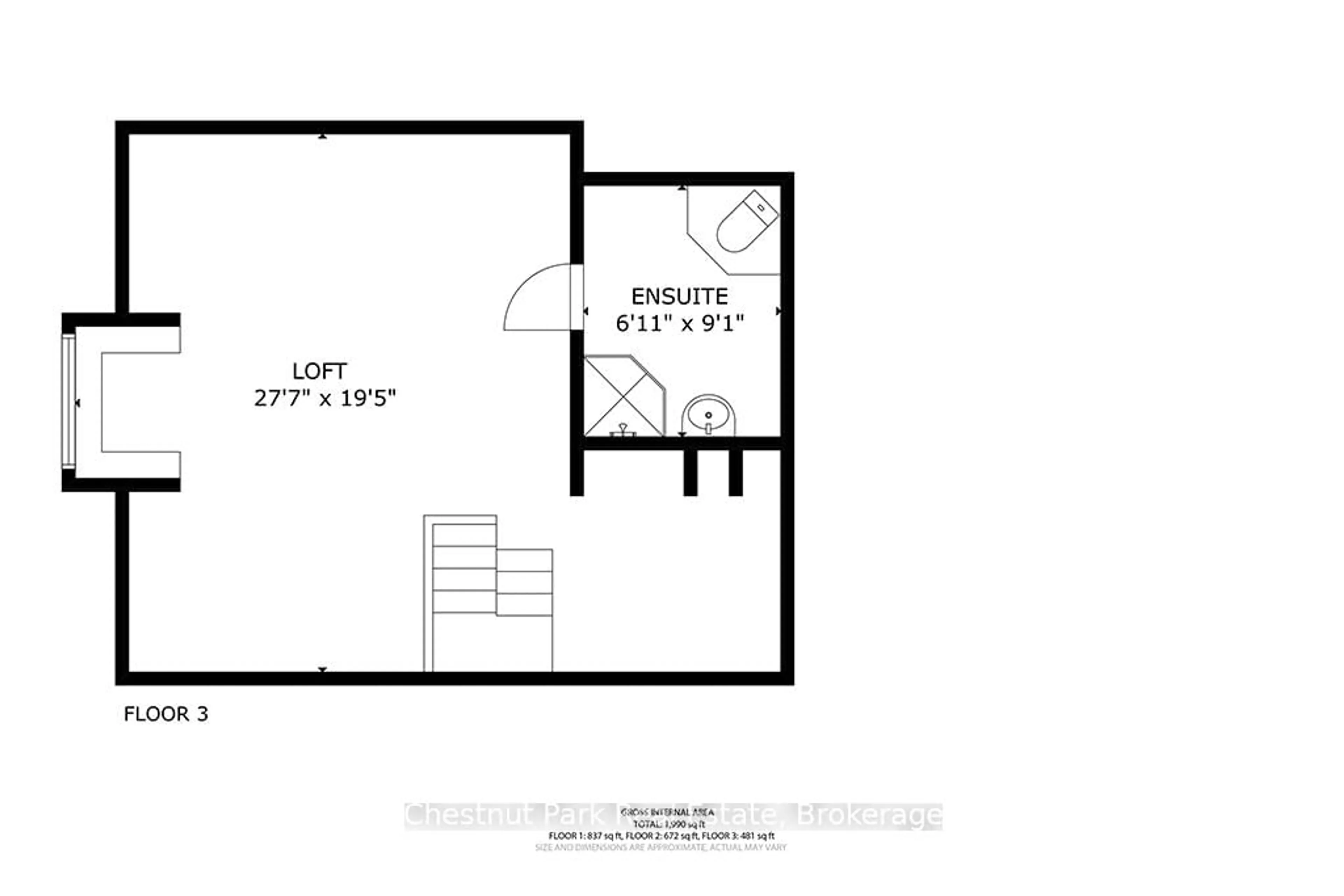 Floor plan for 877 5th Avenue 'A' N/A, Owen Sound Ontario N4K 2T1