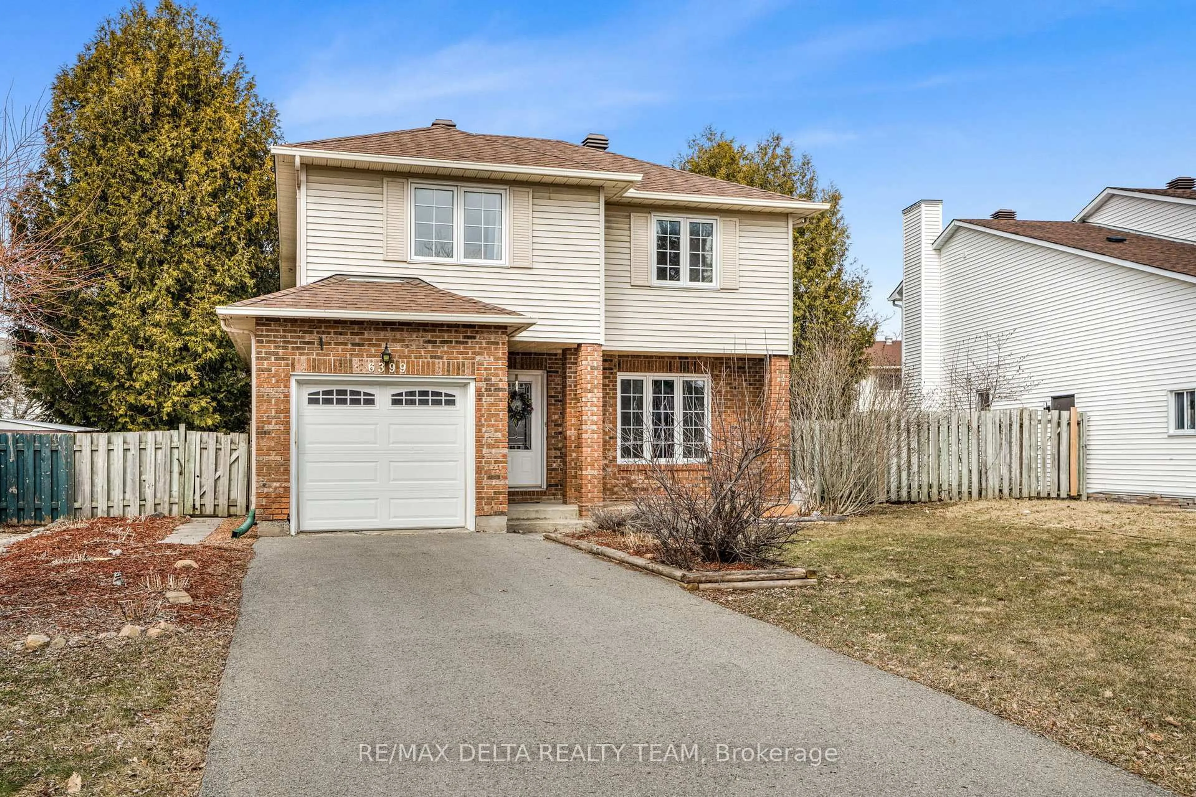 Home with brick exterior material, street for 6399 Viseneau Dr, Orleans Ontario K1C 5E7