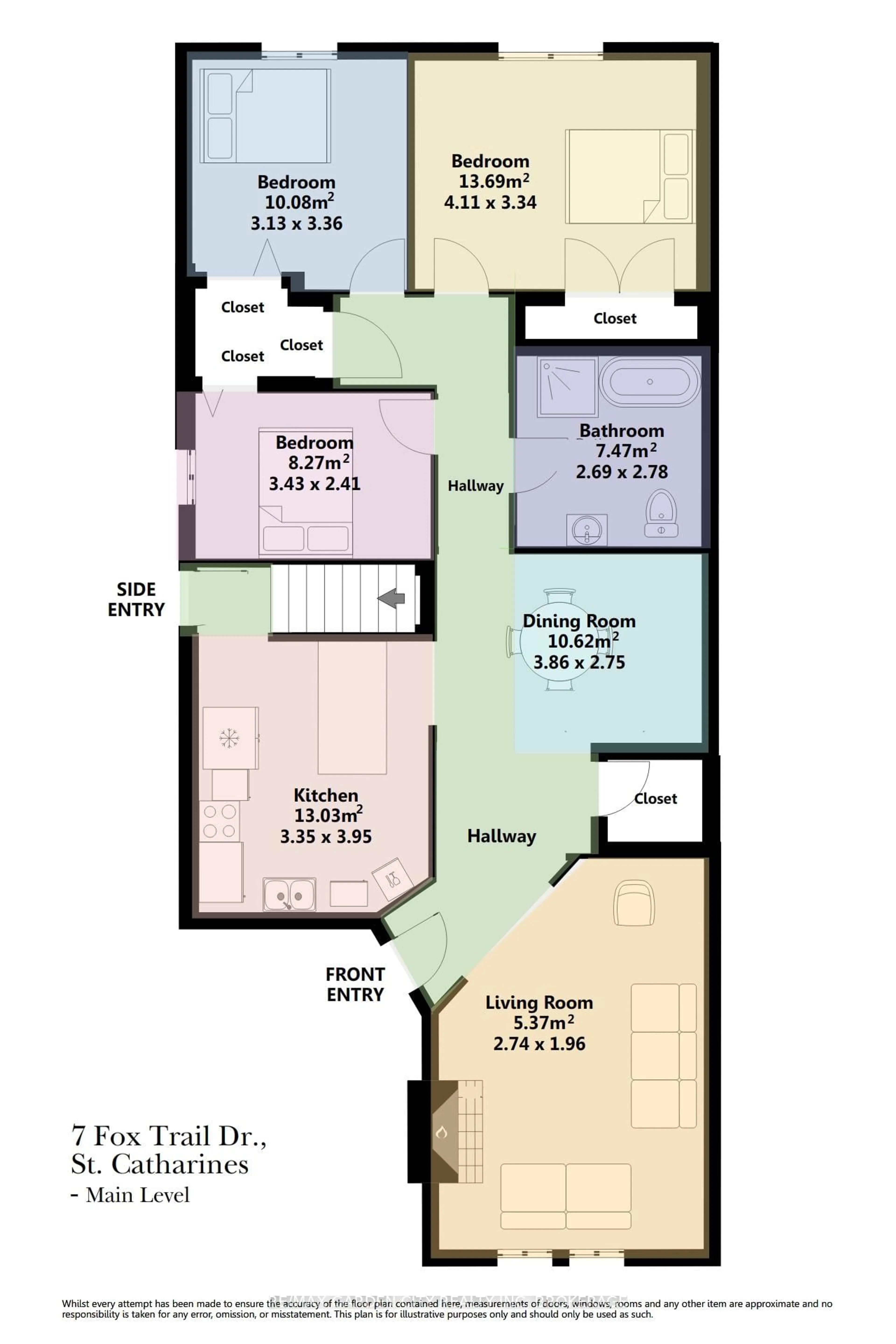 Floor plan for 7 Fox Trail Dr, St. Catharines Ontario L2S 3T7