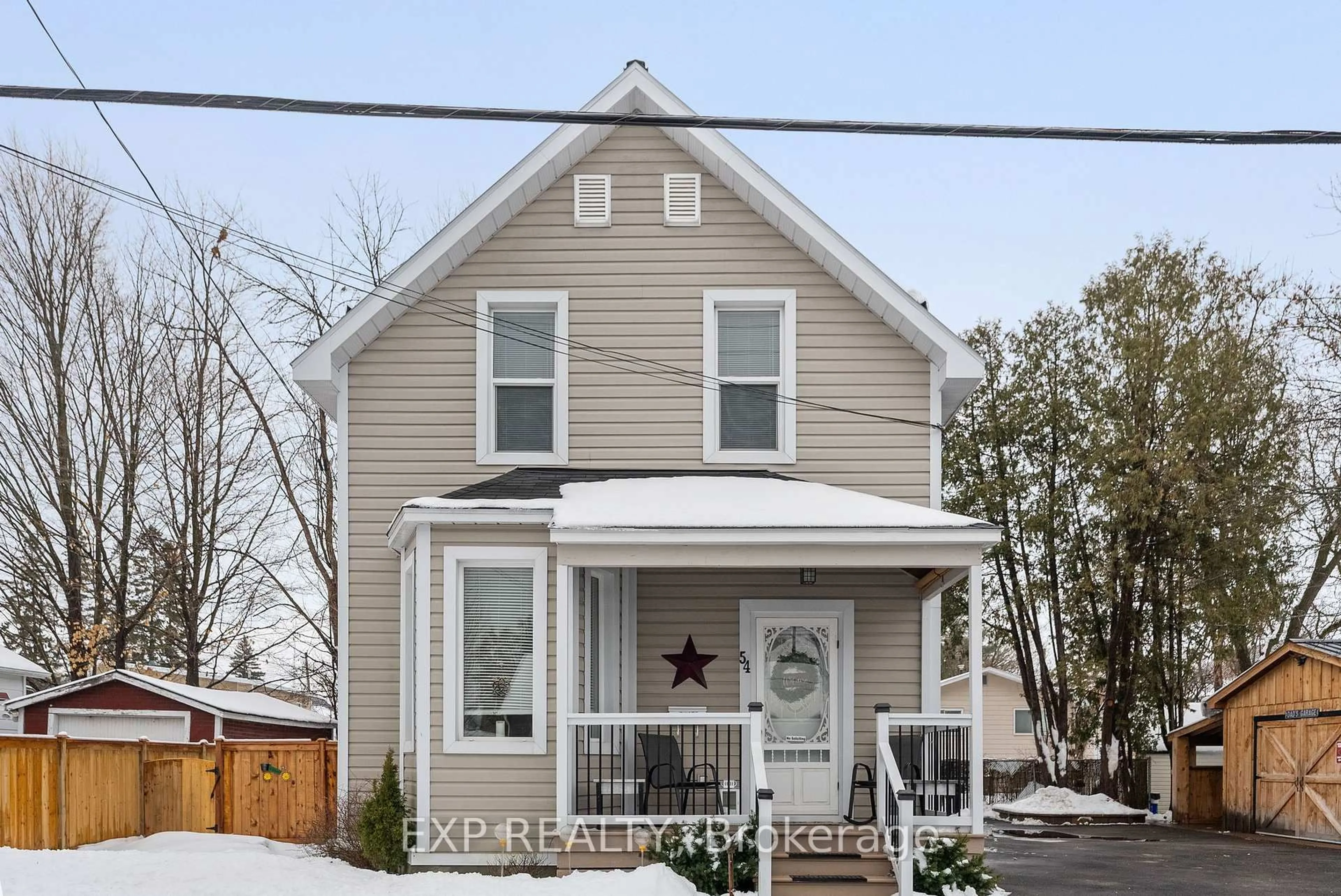 Home with vinyl exterior material, street for 54 MacDonald St, Arnprior Ontario K7S 2W5