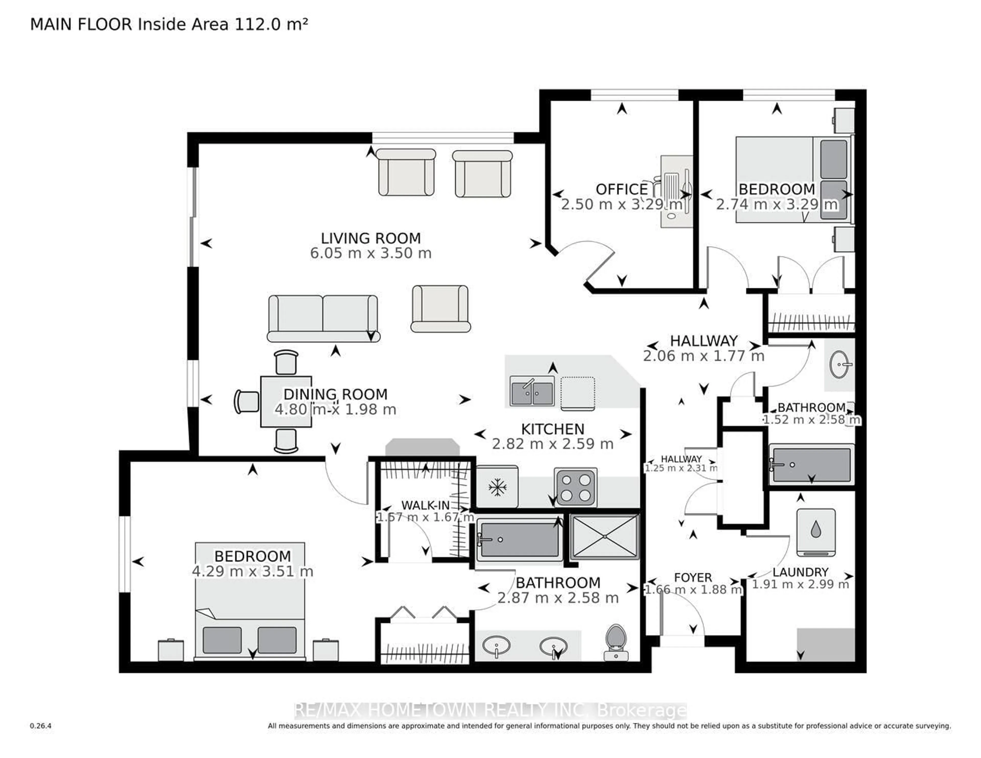 Floor plan for 1109 Millwood Ave #201, Brockville Ontario K6V 0C7
