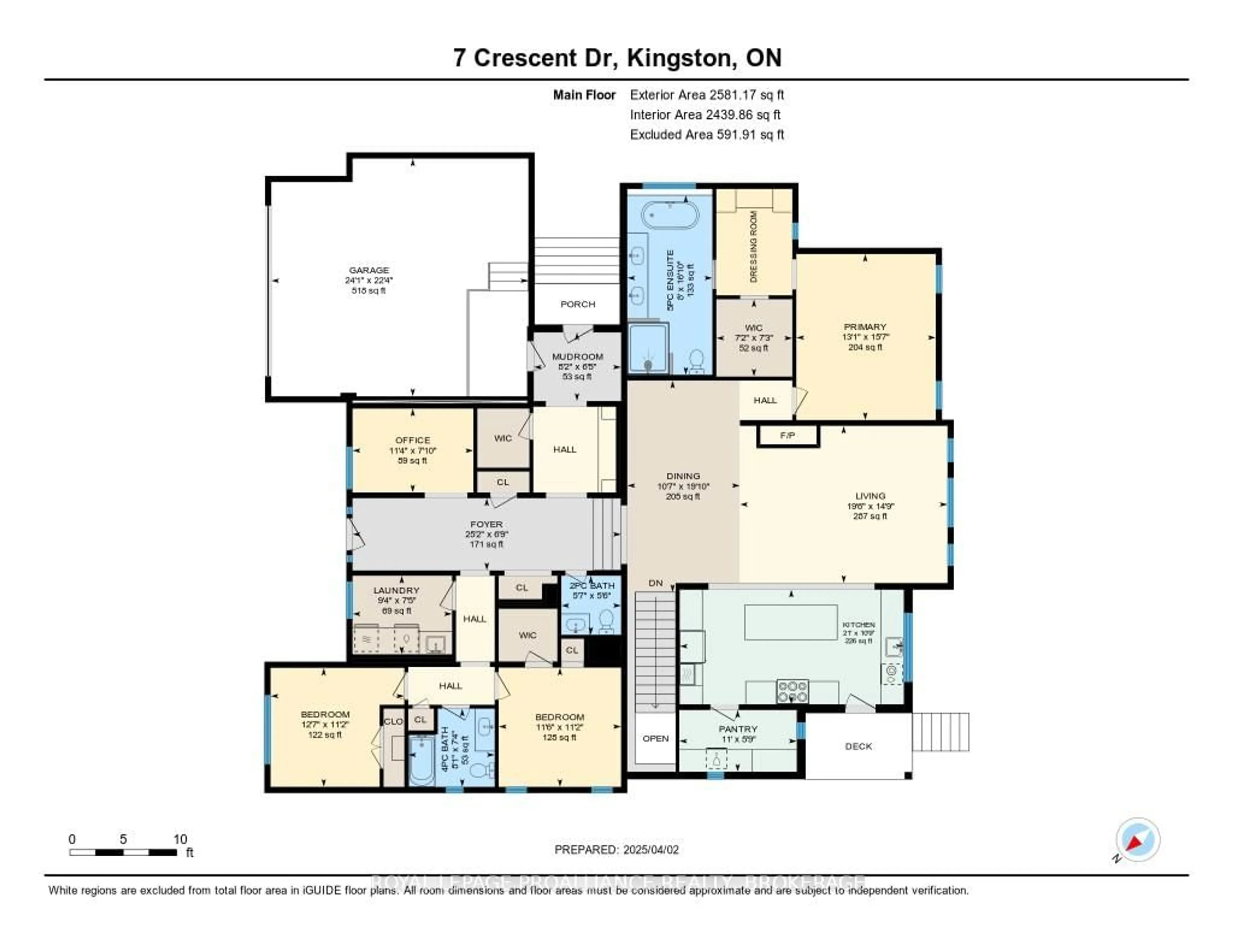 Floor plan for 7 Crescent Dr, Kingston Ontario K7M 4J3