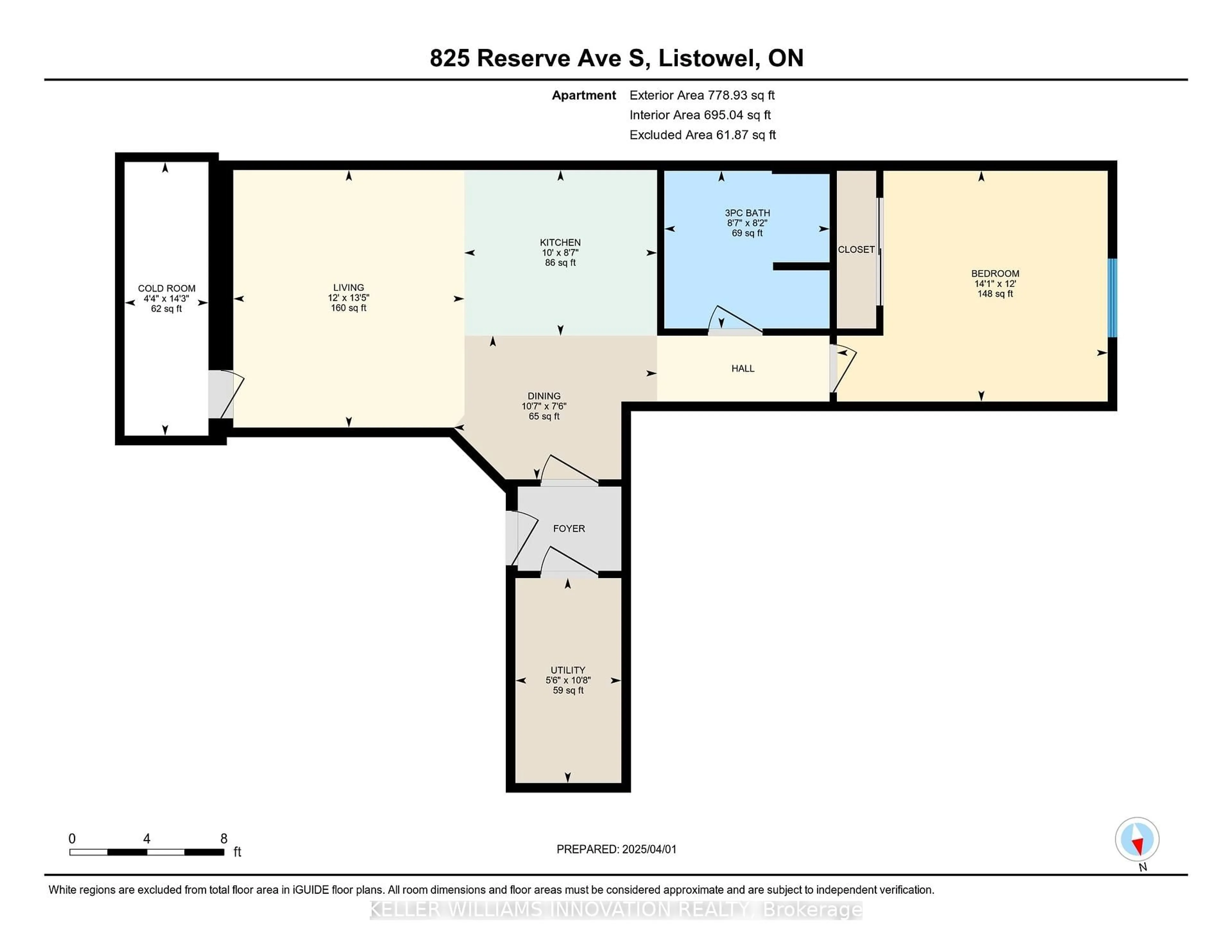 Floor plan for 825 Reserve Ave, North Perth Ontario N4W 0B8