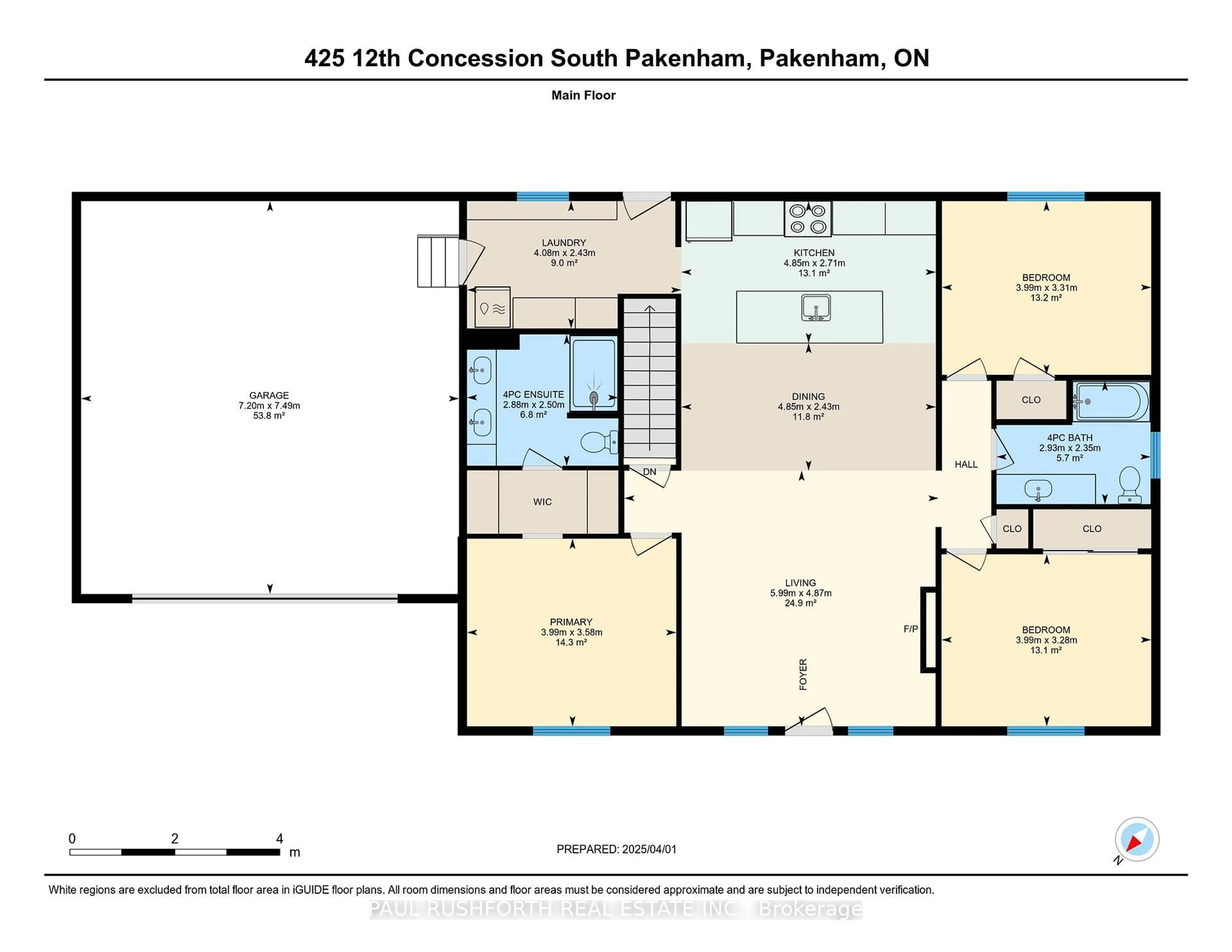 Floor plan for 425 12th Con Pakenham Concession, Pakenham Ontario K0A 2X0