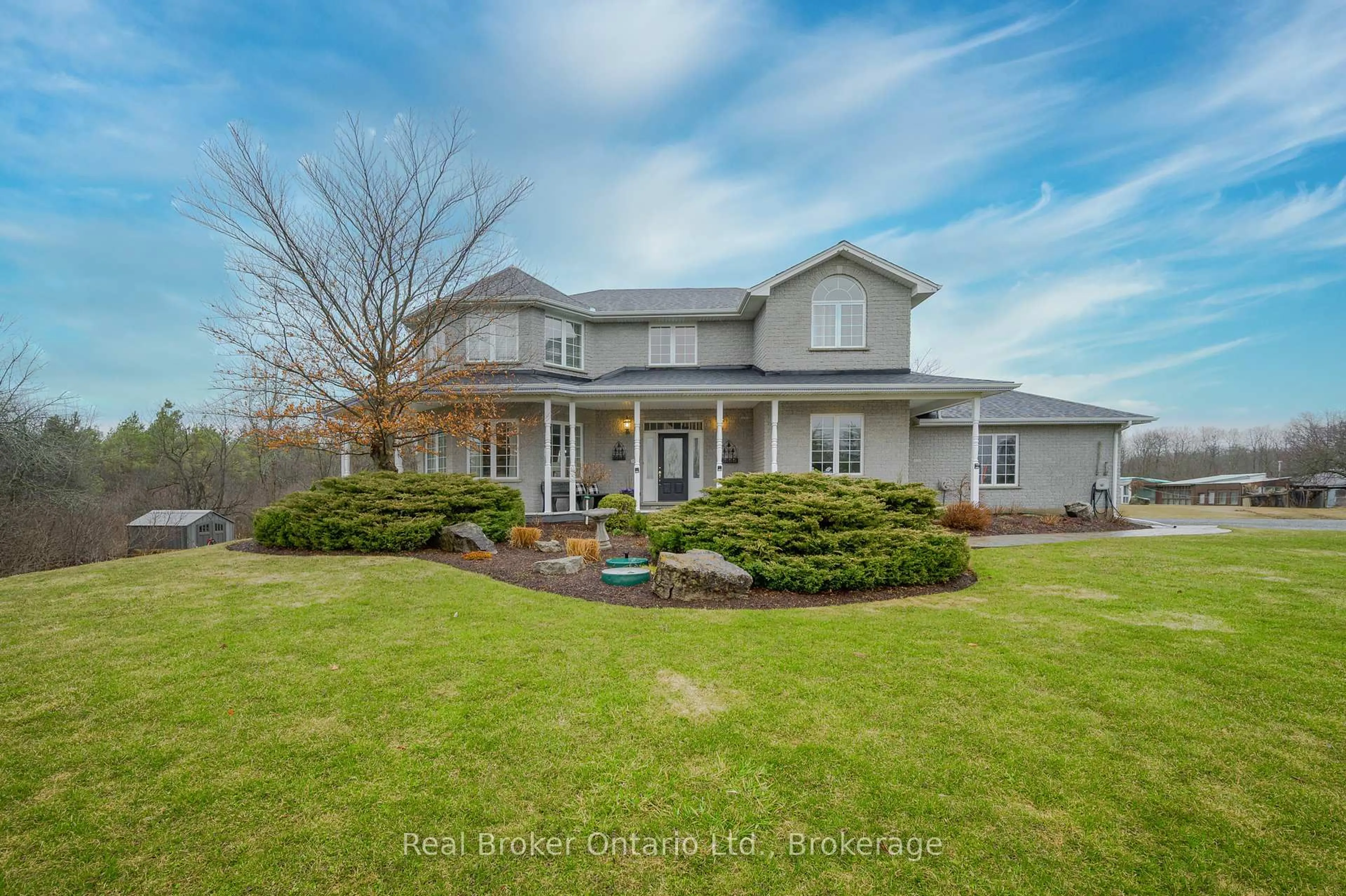 A pic from outside/outdoor area/front of a property/back of a property/a pic from drone, water/lake/river/ocean view for 1295 Sheffield Rd, North Dumfries Ontario N1R 5S2