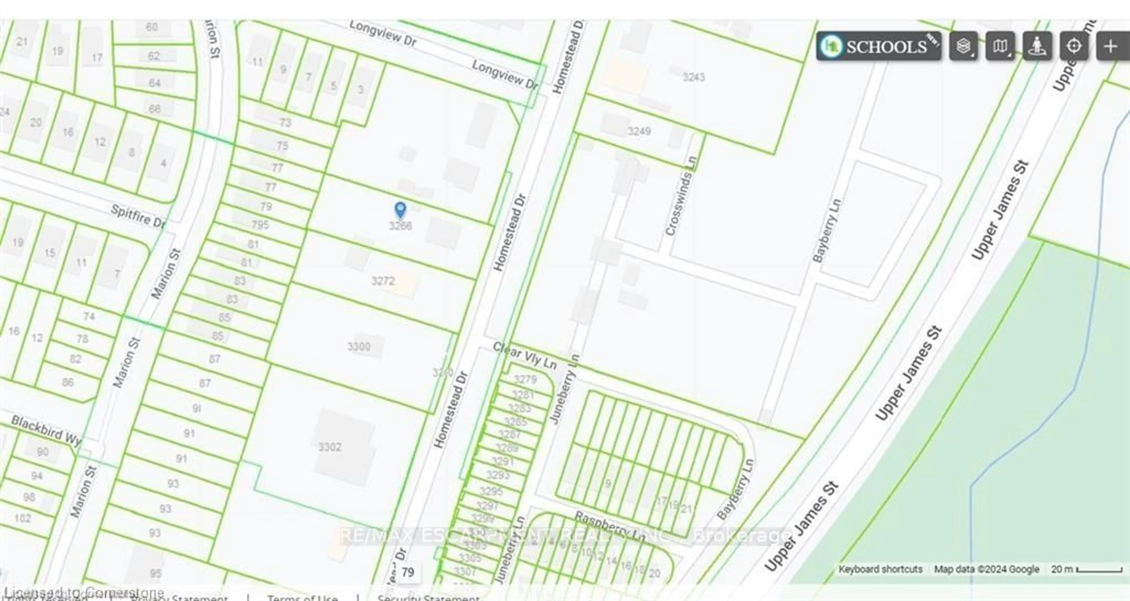 Picture of a map for 3266 Homestead Dr, Hamilton Ontario L0R 1W0