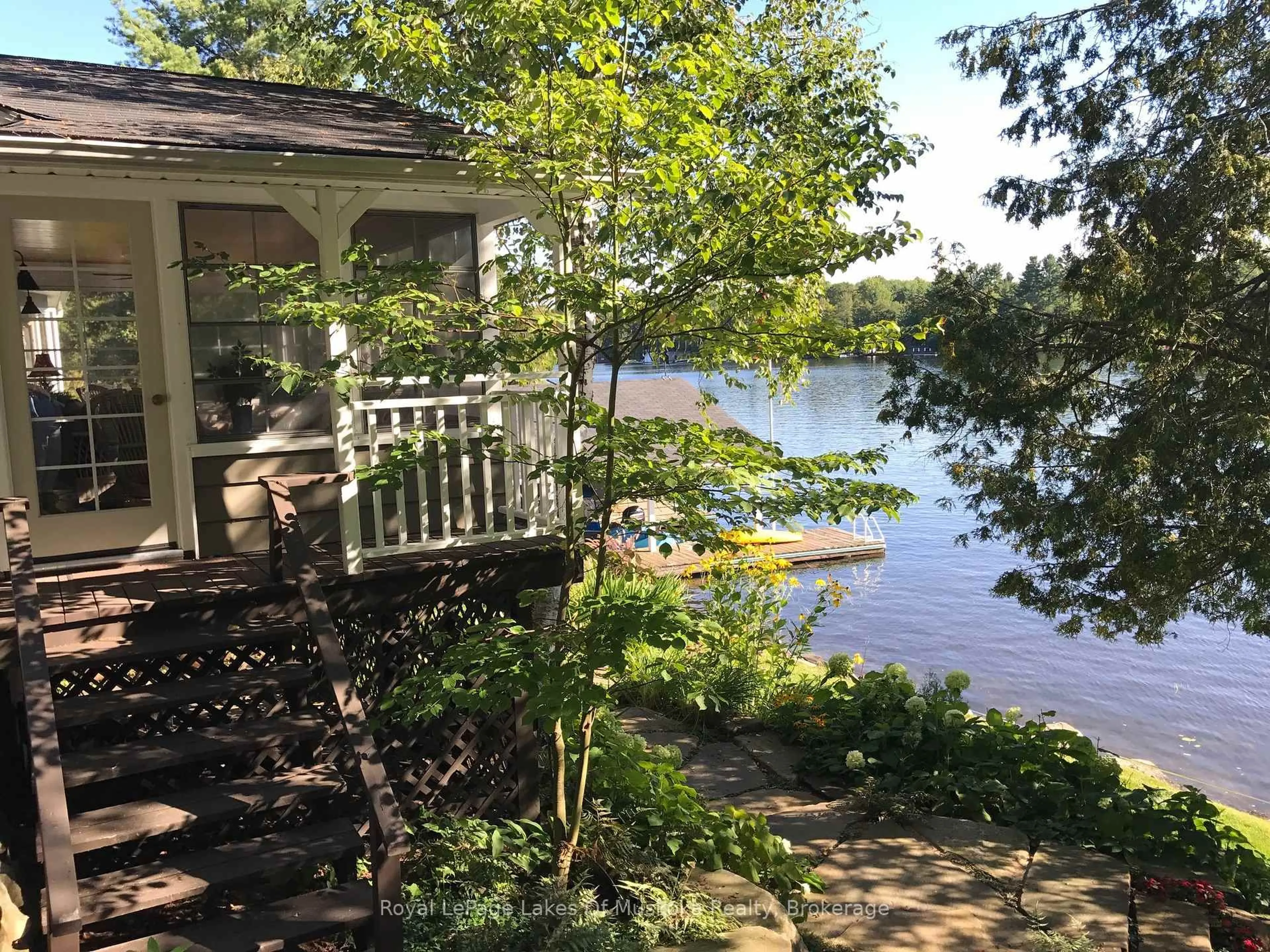 Patio, water/lake/river/ocean view for 1027 Old Bridge Rd #4, Muskoka Lakes Ontario P0B 1J0