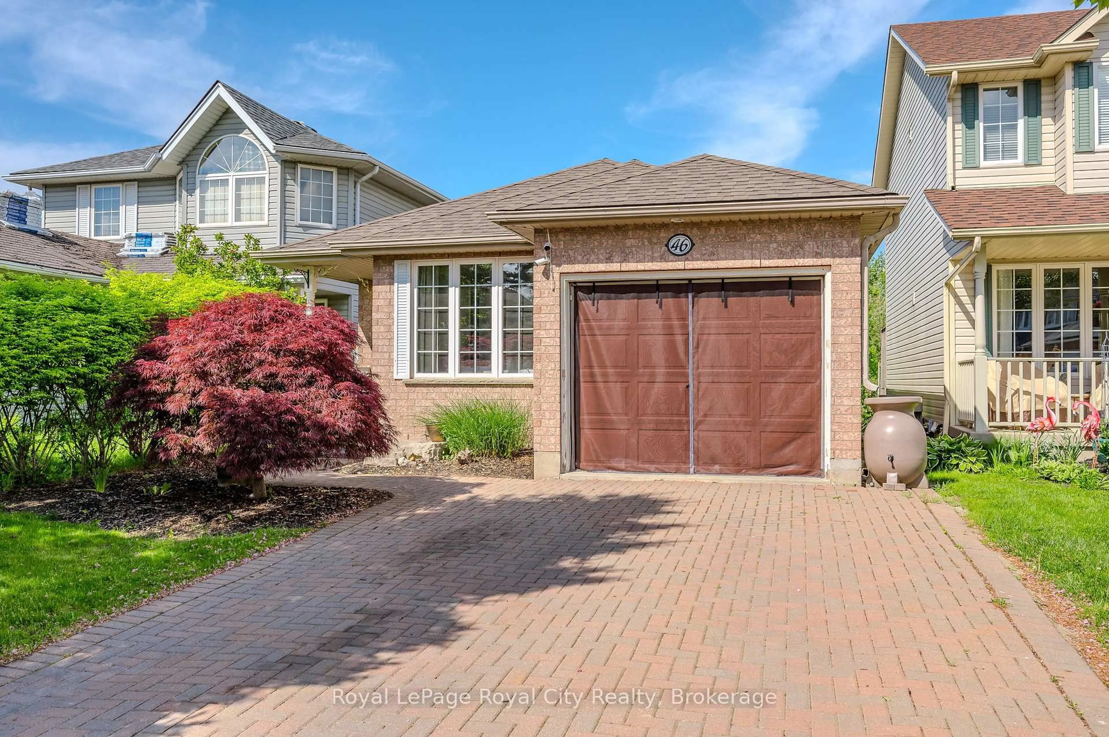 Home with brick exterior material, street for 46 FLETCHER Crt, Guelph Ontario N1E 7G8