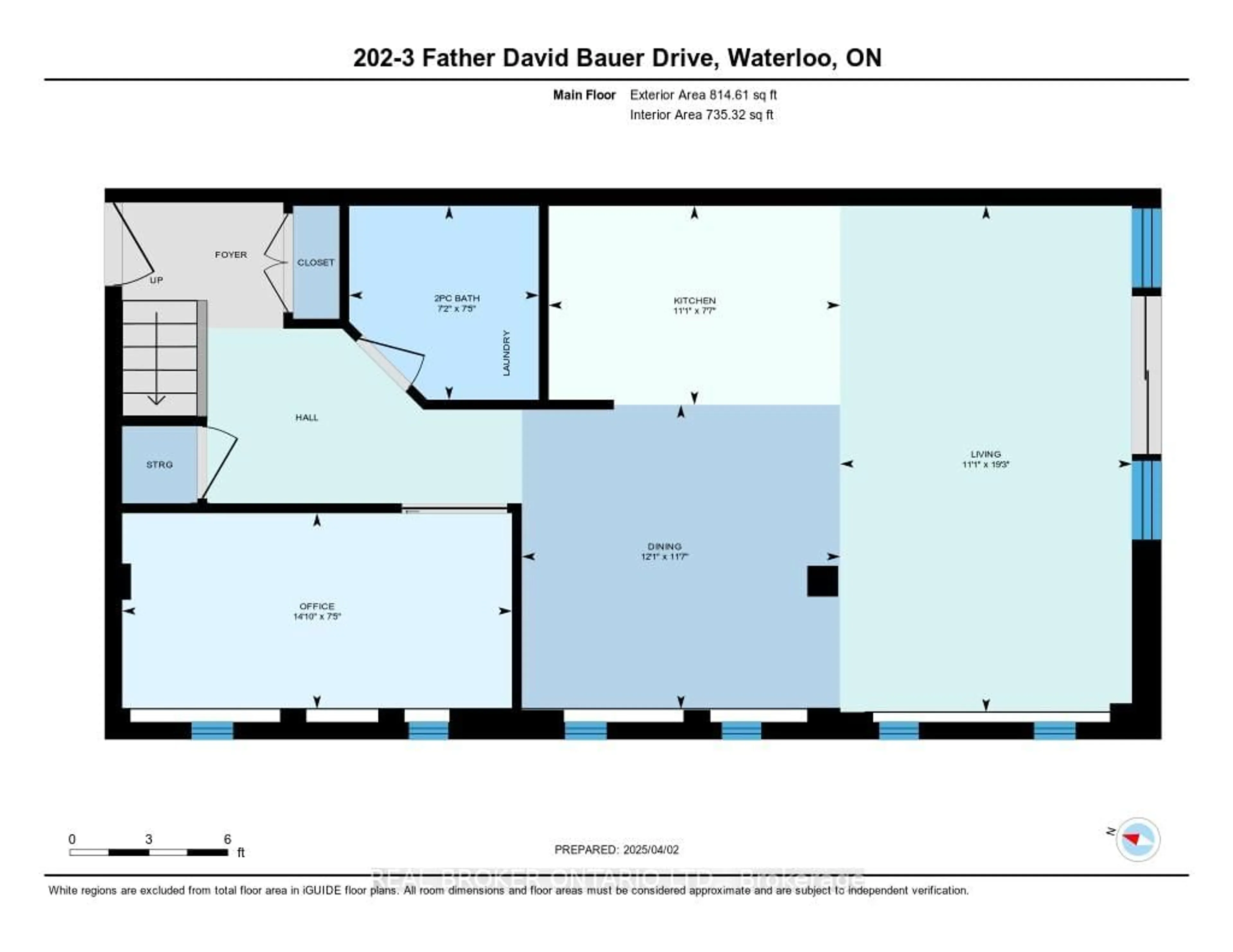 Floor plan for 3 Father David Bauer Dr #202, Waterloo Ontario N2L 6M1