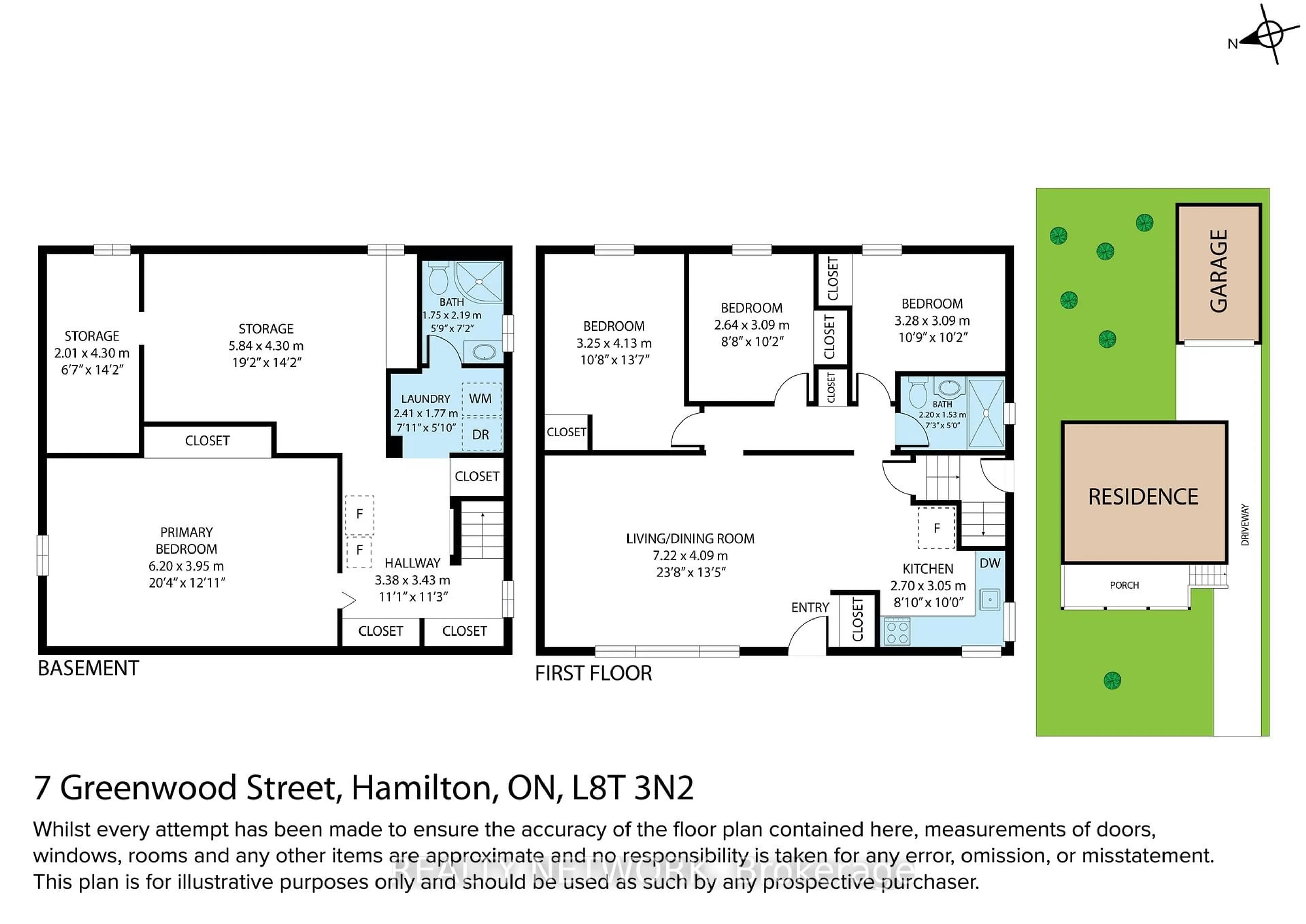 Floor plan for 7 Greenwood St, Hamilton Ontario L8T 3N2
