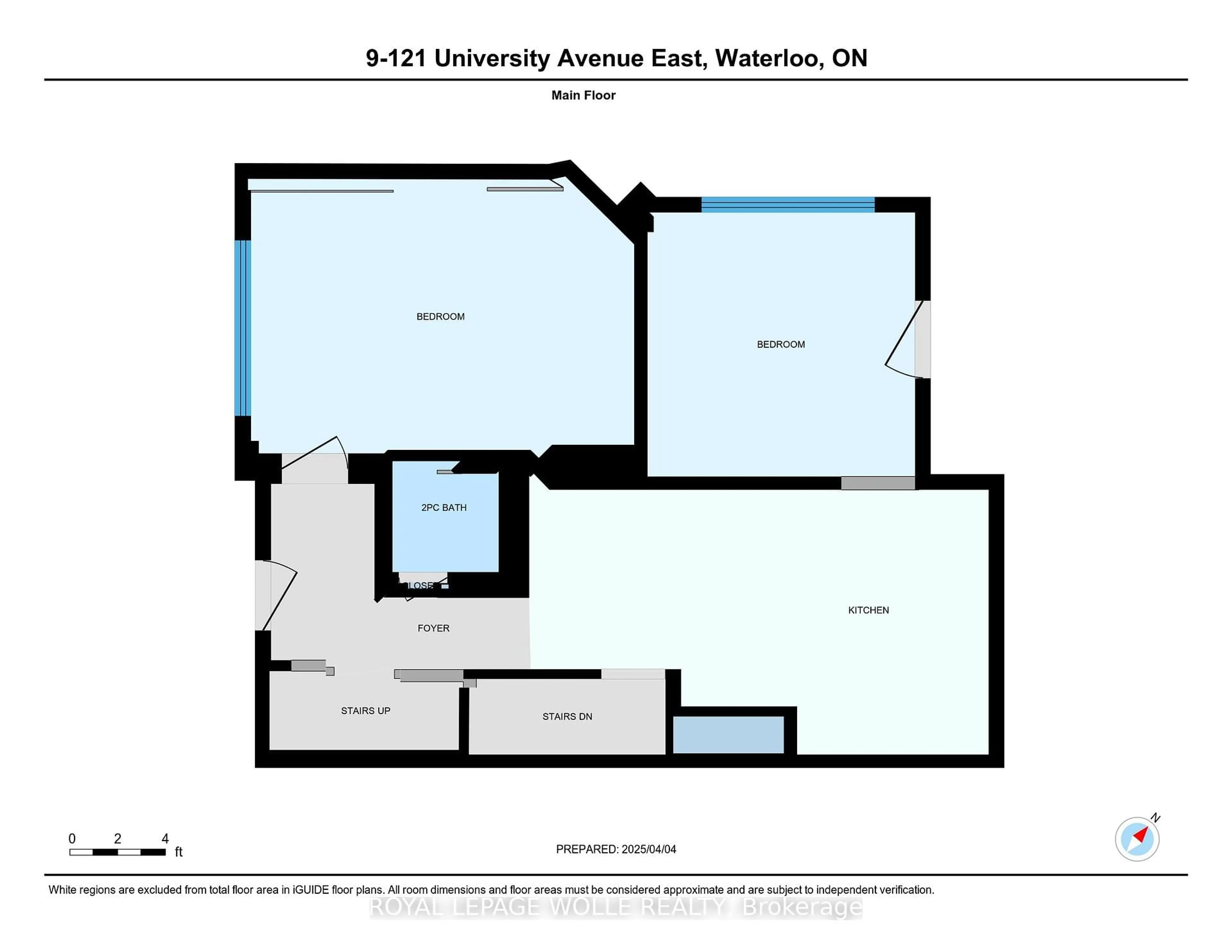Floor plan for 121 University Ave #9, Waterloo Ontario N2J 4J1