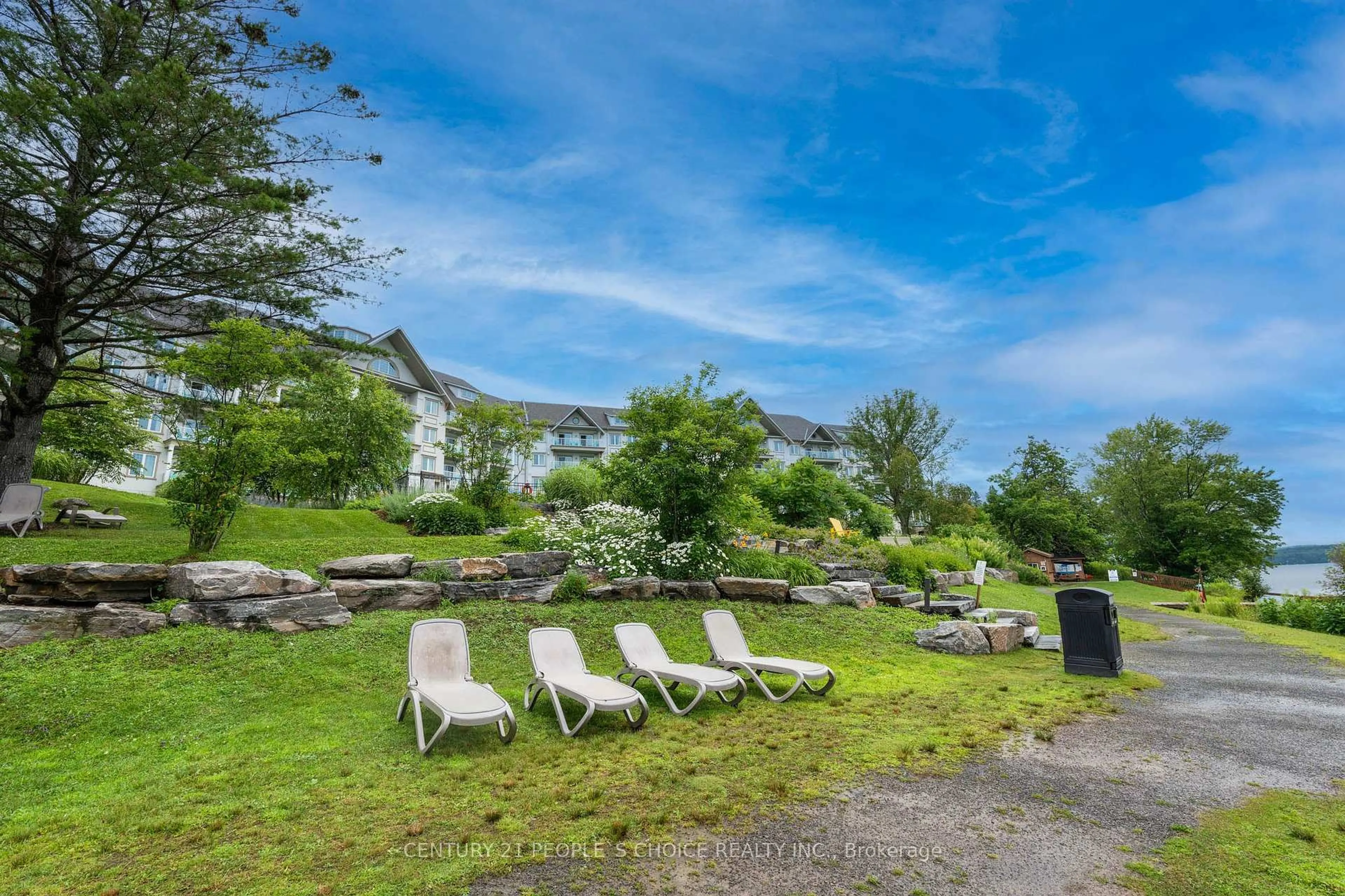 Patio, water/lake/river/ocean view for 25 Pen Lake Point Rd #409, Huntsville Ontario P1H 1A9