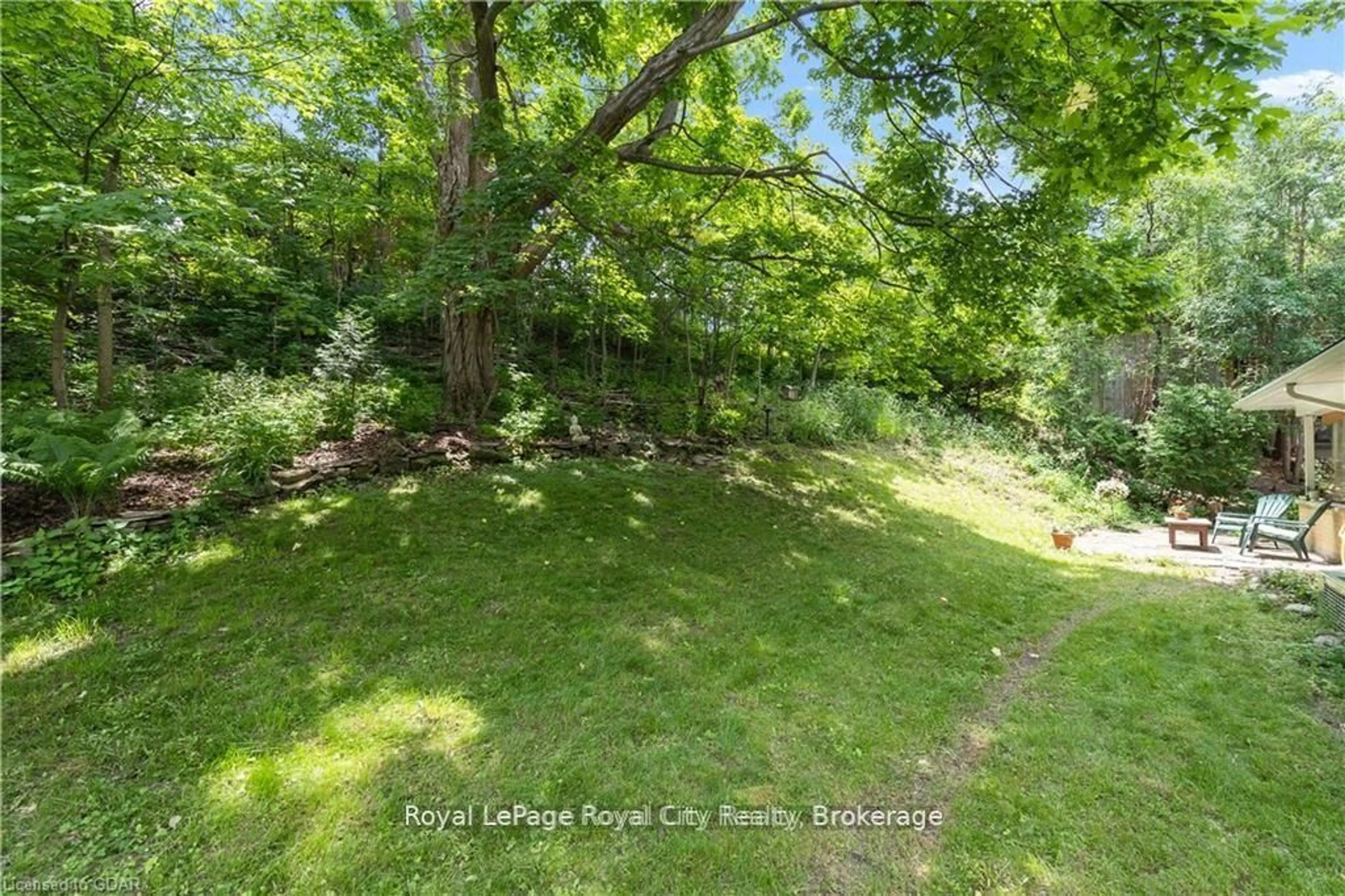 A pic from outside/outdoor area/front of a property/back of a property/a pic from drone, forest/trees view for 16 Fairview Blvd, Guelph Ontario N1G 1H4