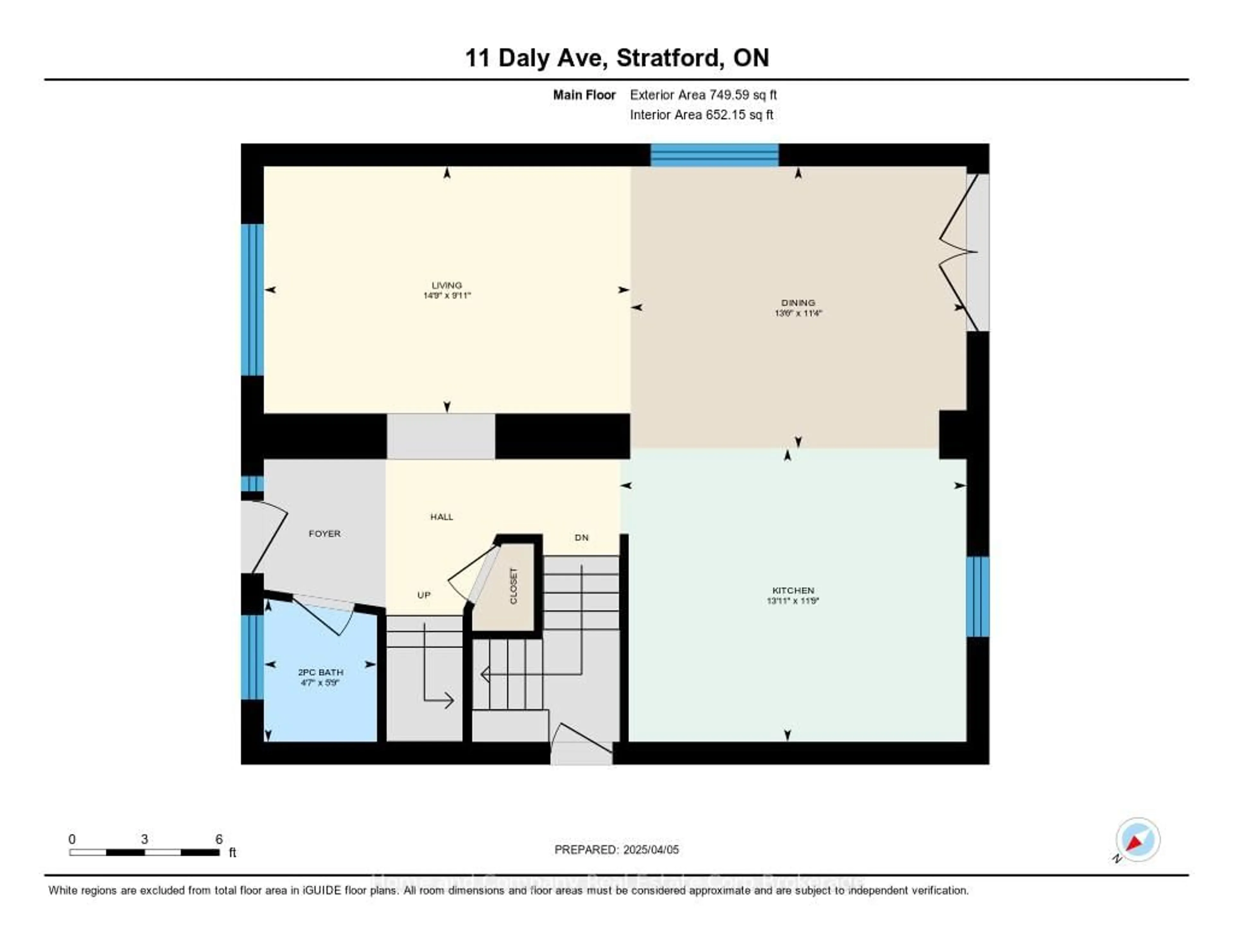Floor plan for 11 Daly Ave, Stratford Ontario N5A 1B7