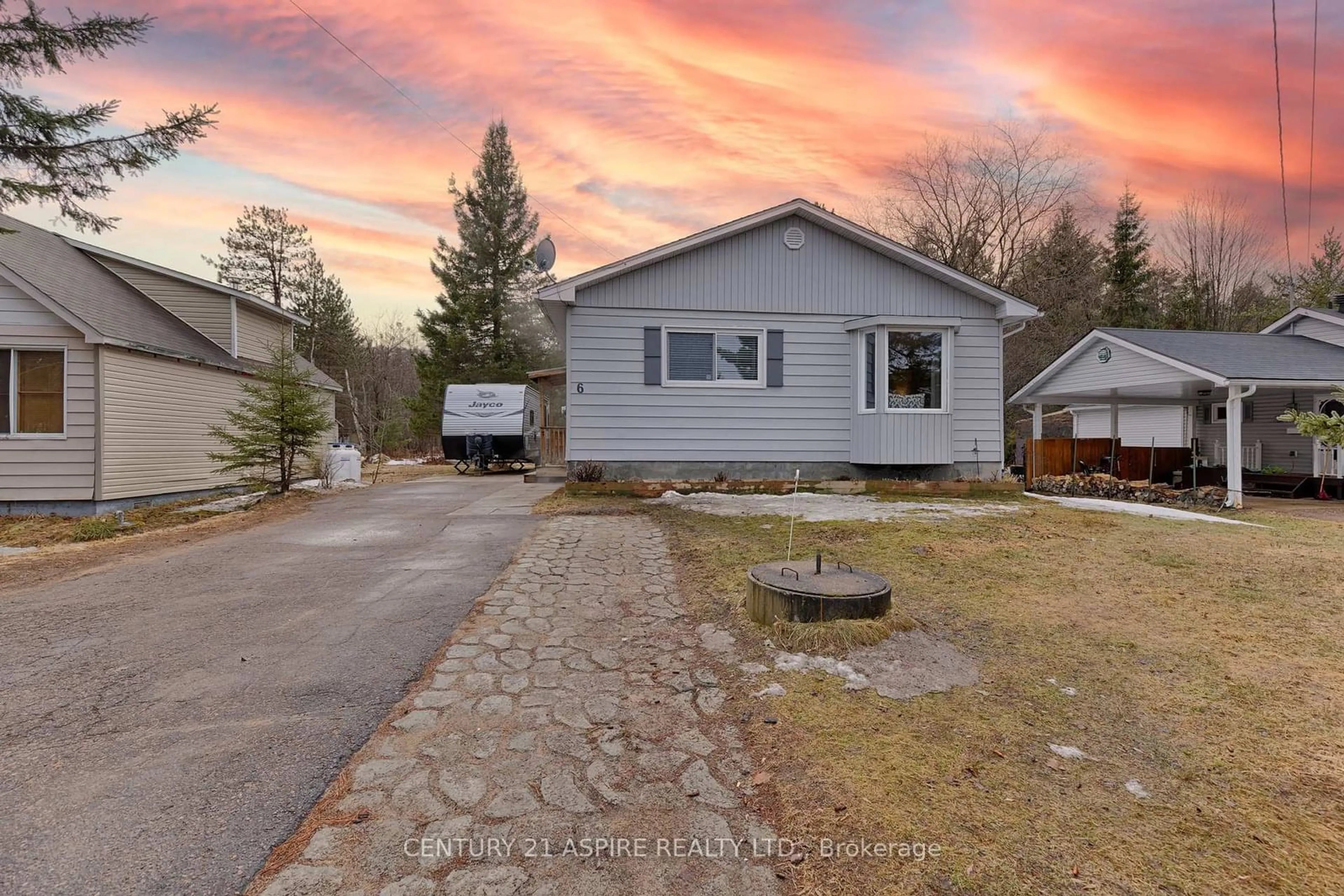A pic from outside/outdoor area/front of a property/back of a property/a pic from drone, street for 6 Biesenthal Rd, Petawawa Ontario K8H 2Y9