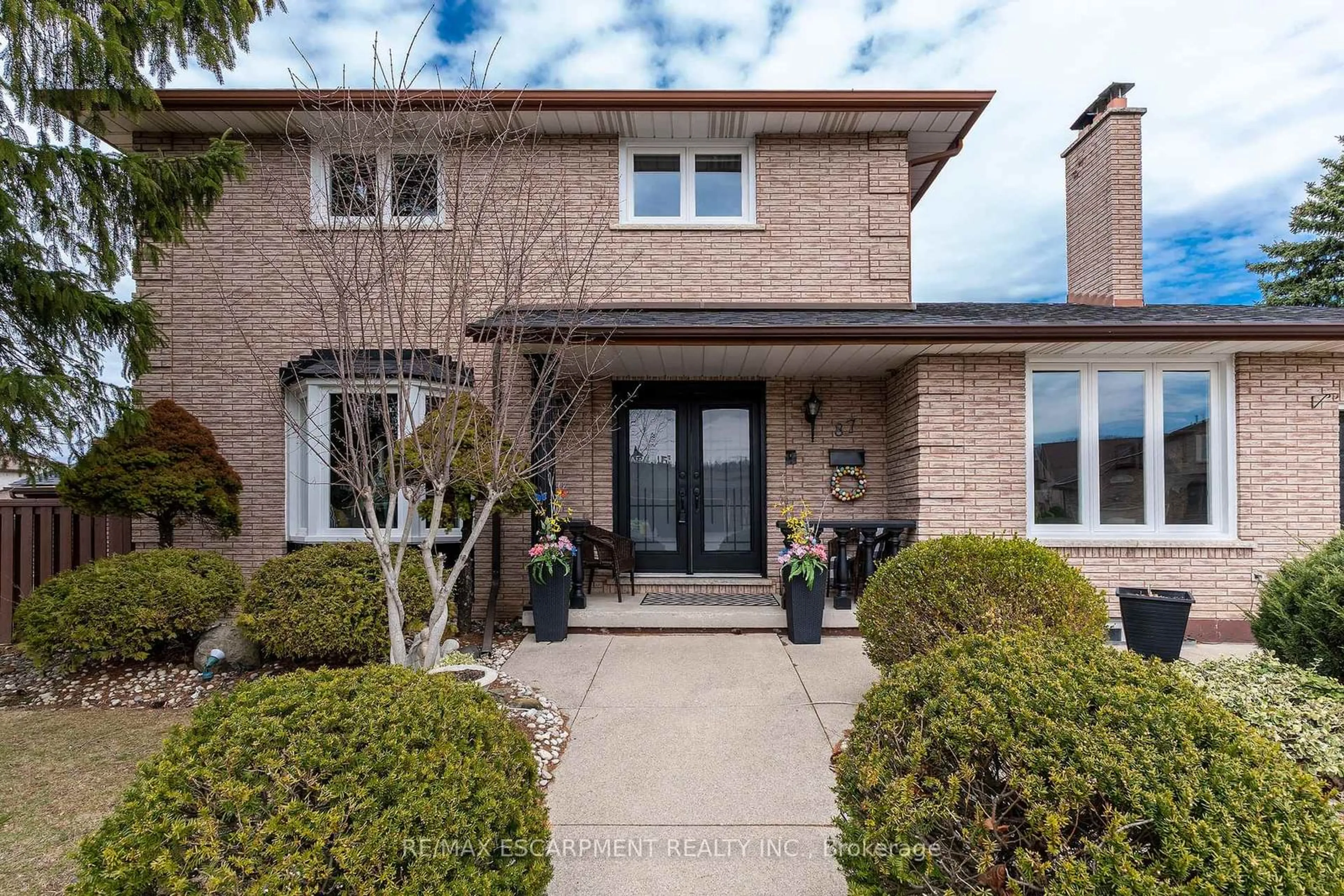 Home with brick exterior material, street for 87 Monte Dr, Hamilton Ontario L8G 4M4