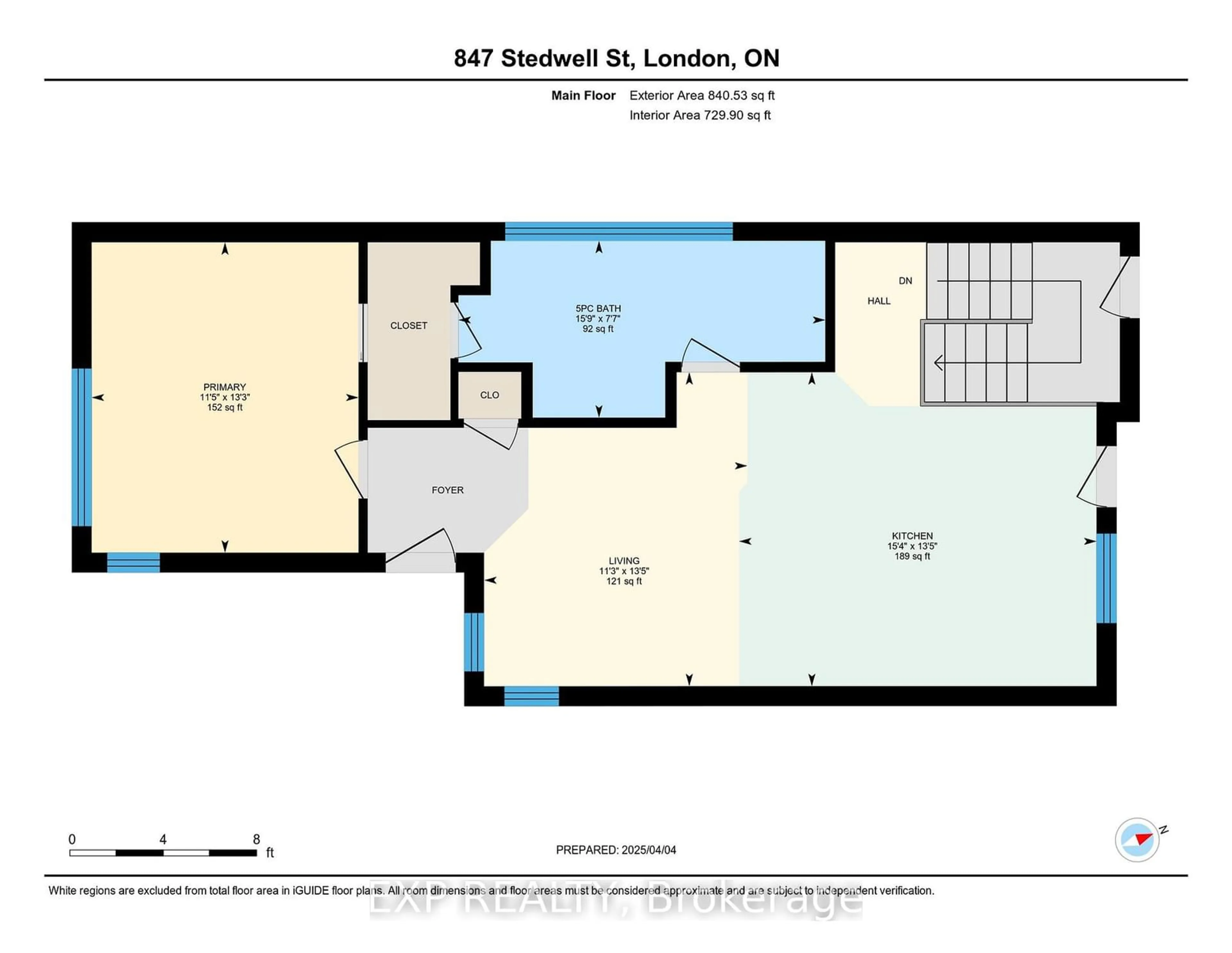 Floor plan for 847 Stedwell St, London East Ontario N5Z 1L9
