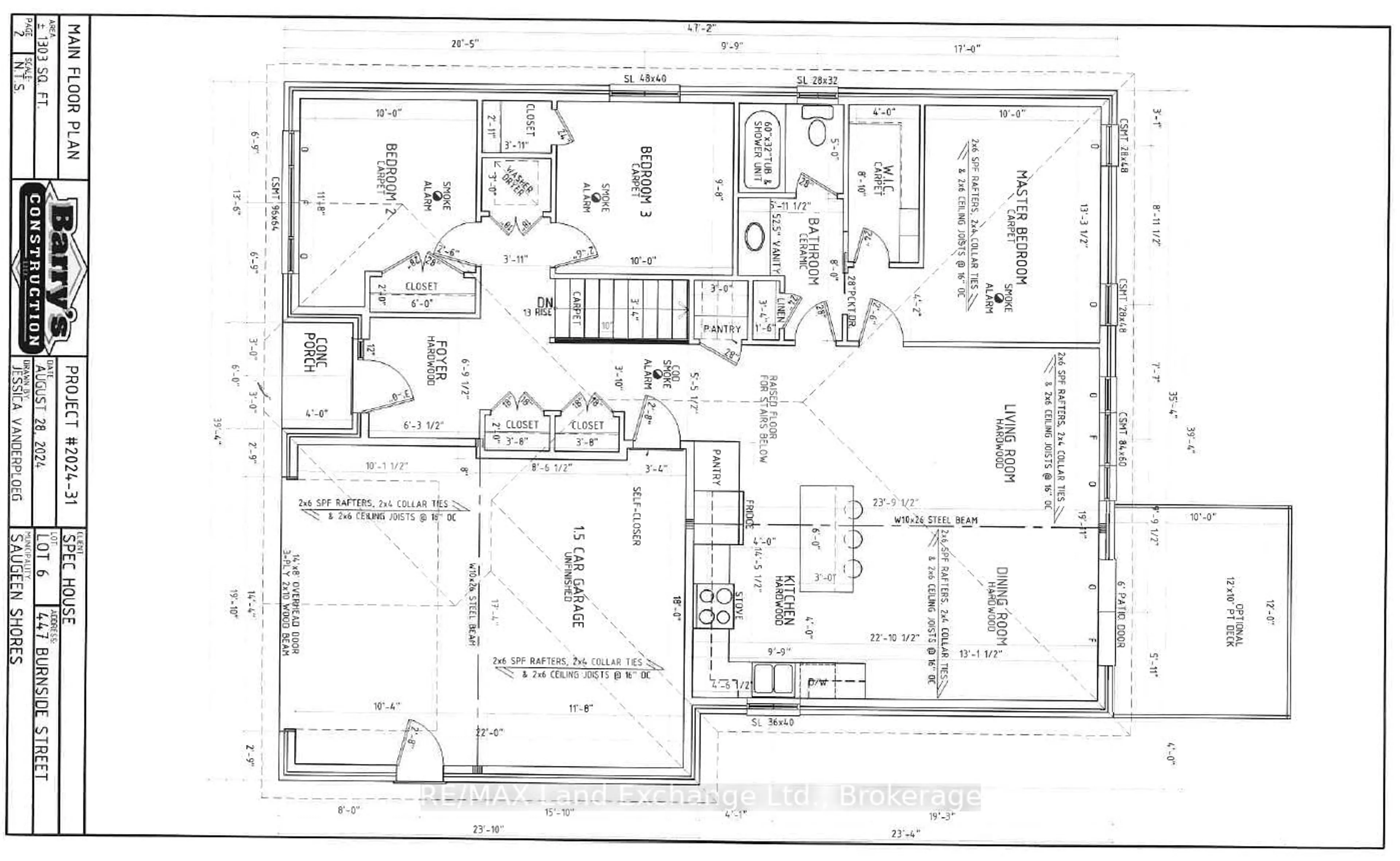 Floor plan for 447 Burnside St, Saugeen Shores Ontario N0H 2C3