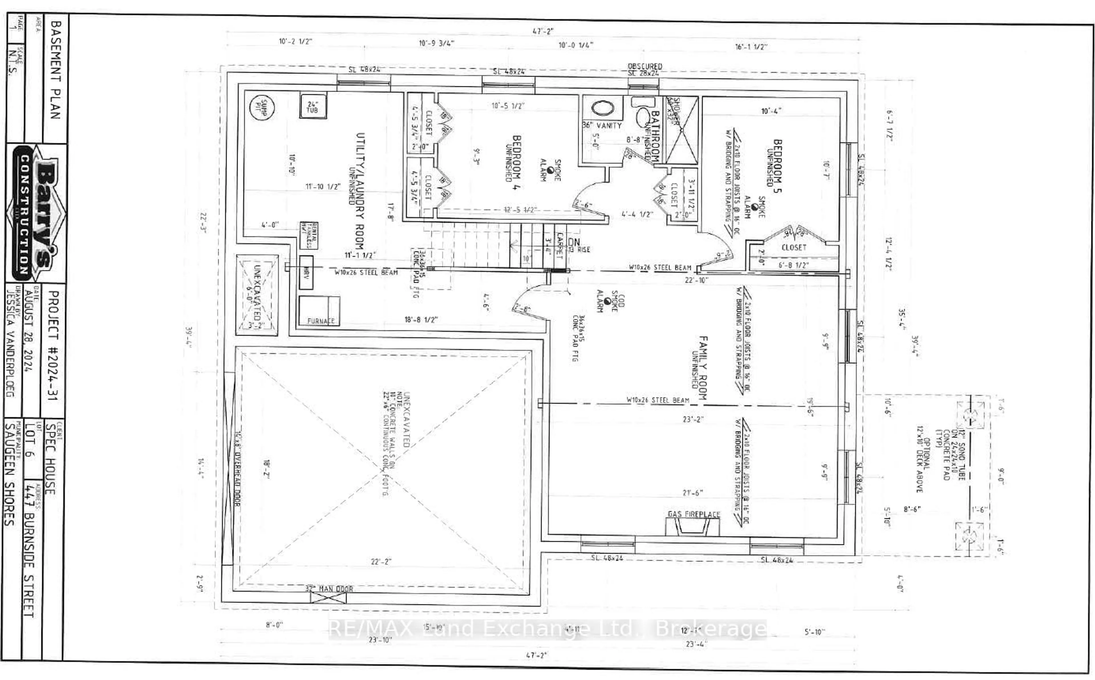 Floor plan for 447 Burnside St, Saugeen Shores Ontario N0H 2C3