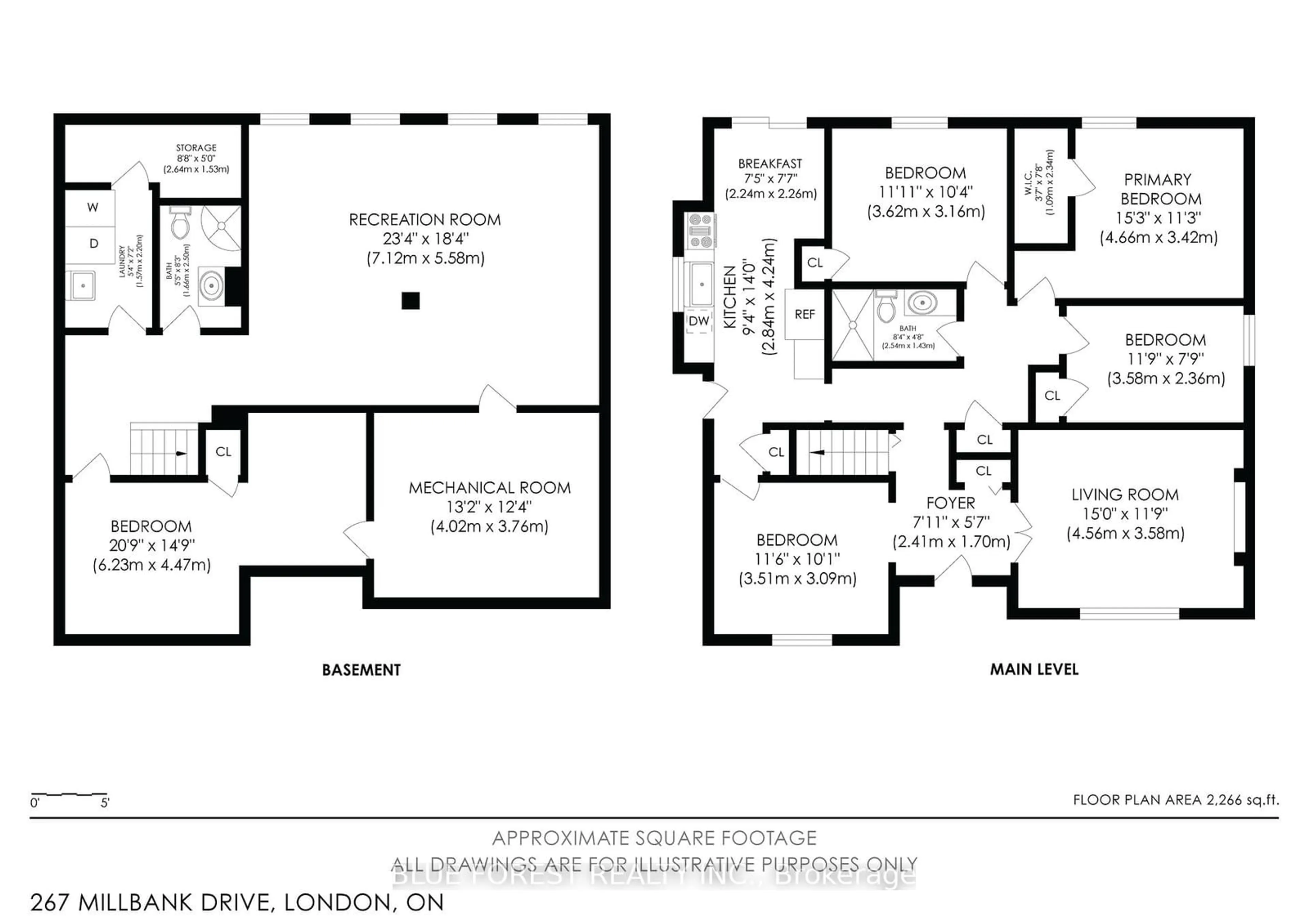 Floor plan for 267 Millbank Dr, London Ontario N6C 4W3