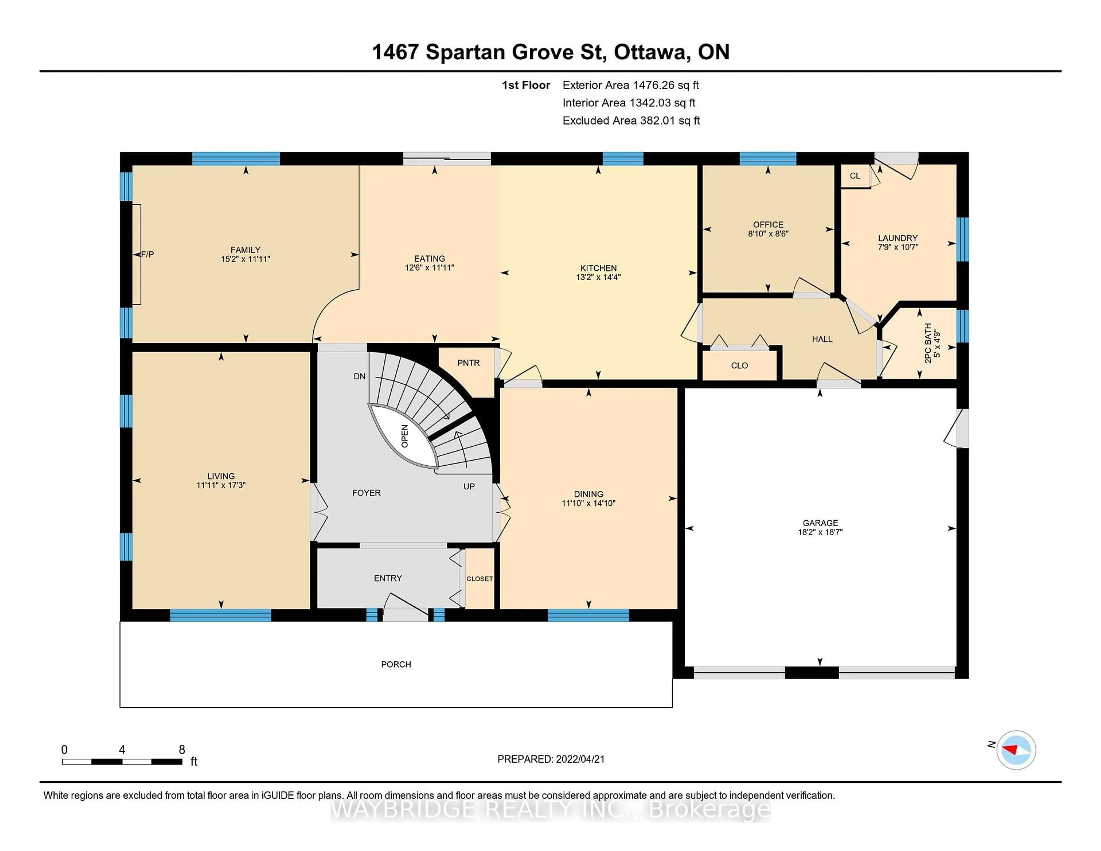 Floor plan for 1467 Spartan Grove St, Ottawa Ontario K4P 1G1