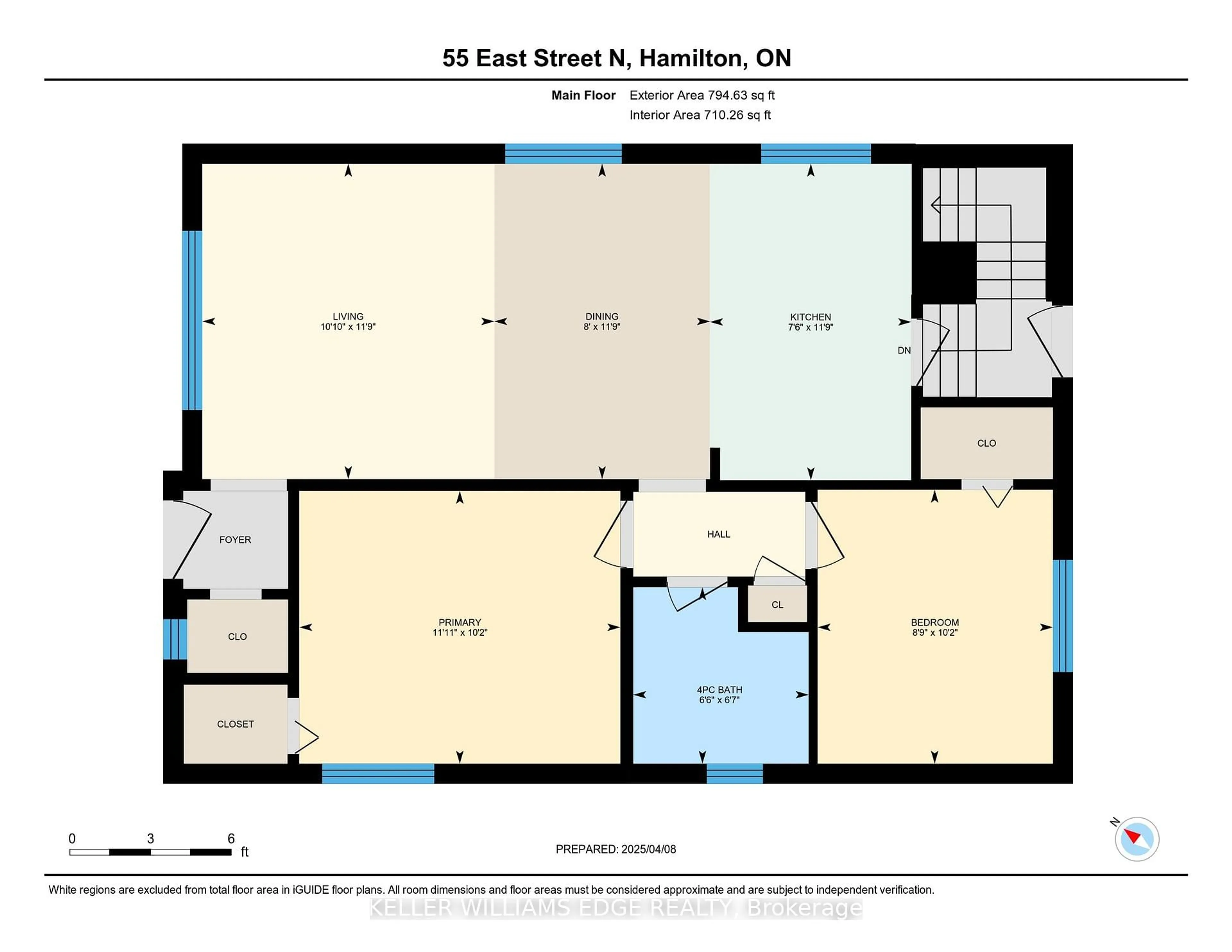 Floor plan for 55 East St, Hamilton Ontario L9H 1P2