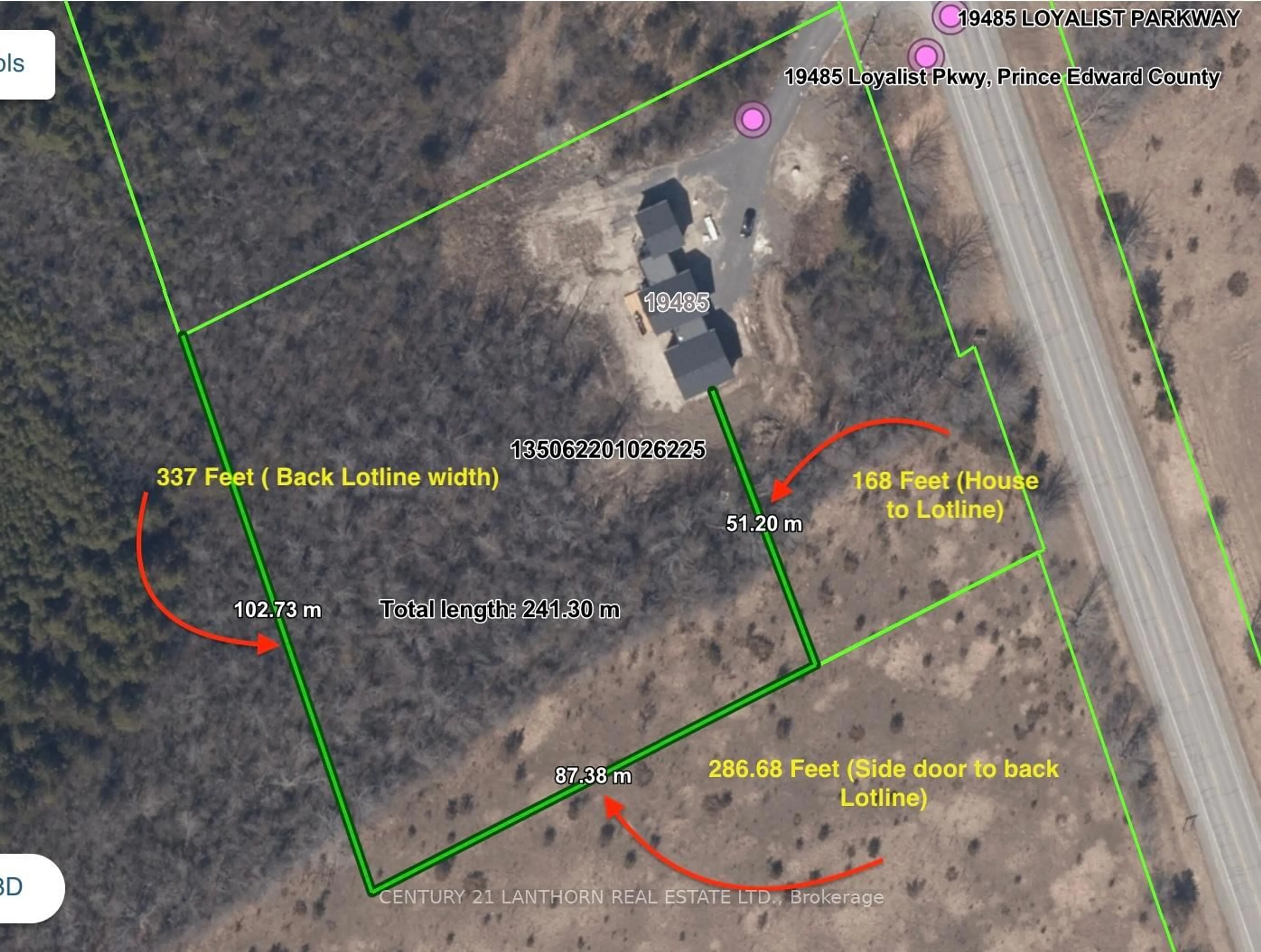 A pic from outside/outdoor area/front of a property/back of a property/a pic from drone, street for 19485 Loyalist Pkwy, Prince Edward County Ontario K0K 1T0