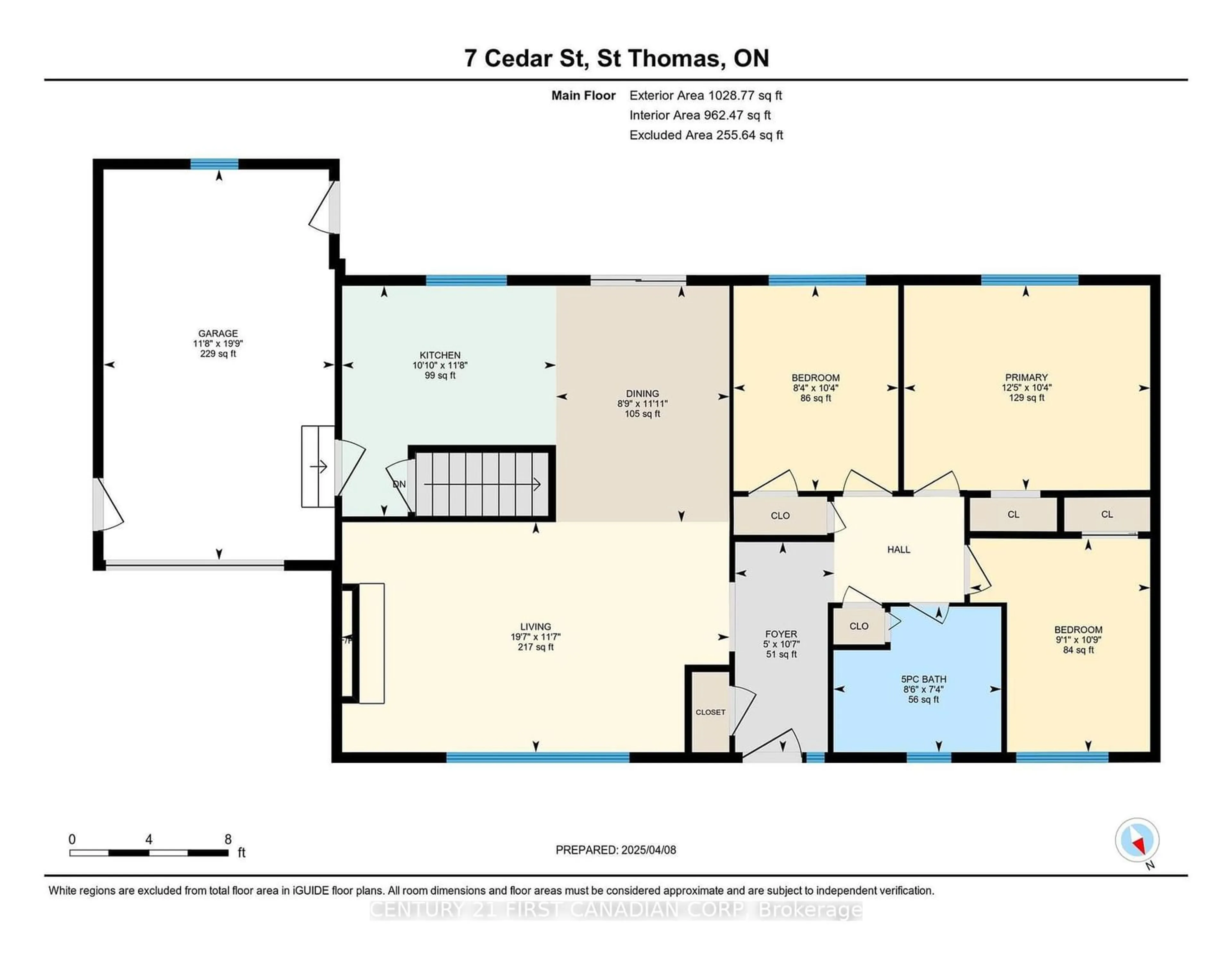 Floor plan for 7 Cedar St, St. Thomas Ontario N5R 1M4