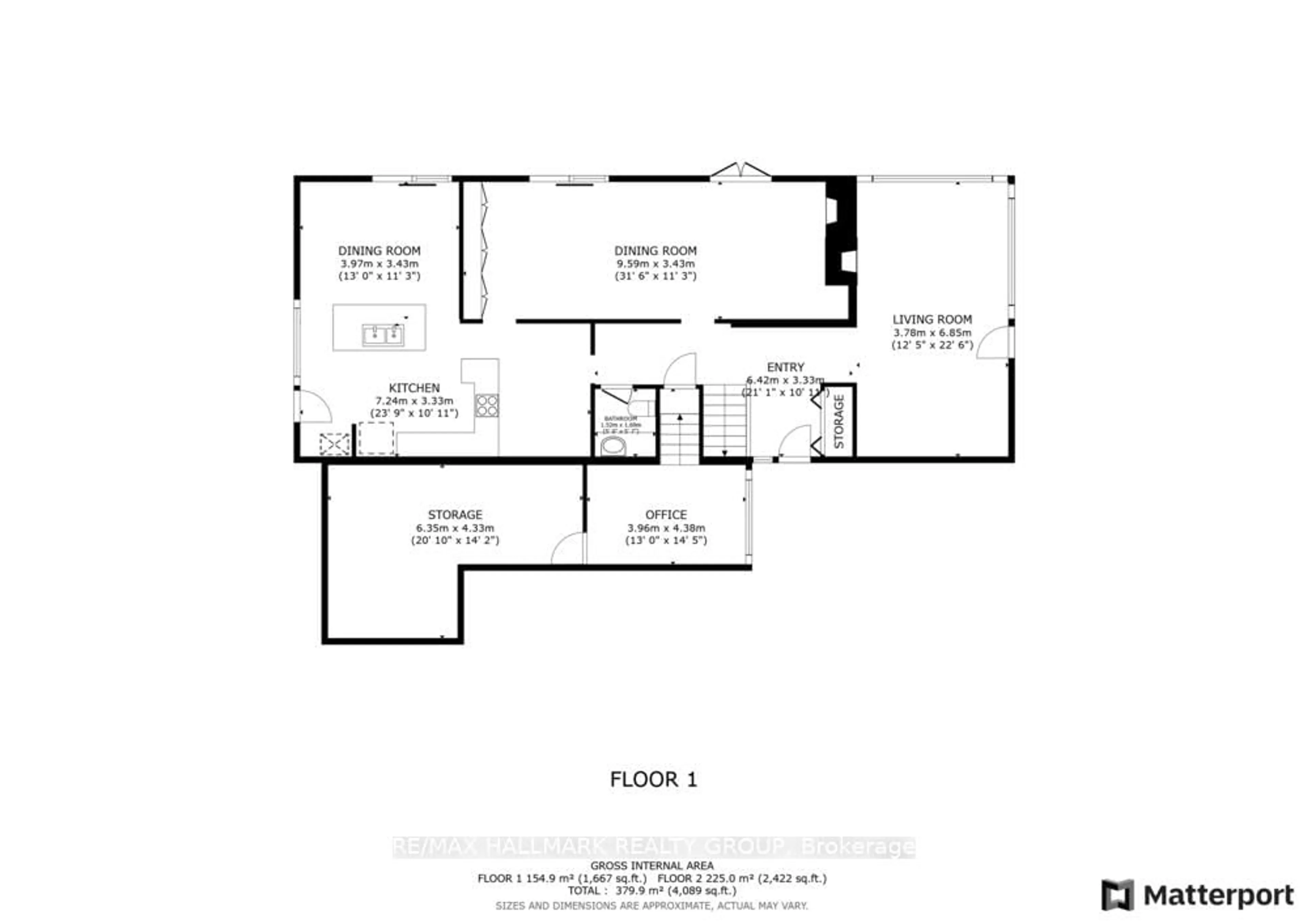 Floor plan for 10 Qualicum St, Ottawa Ontario K2H 7G8