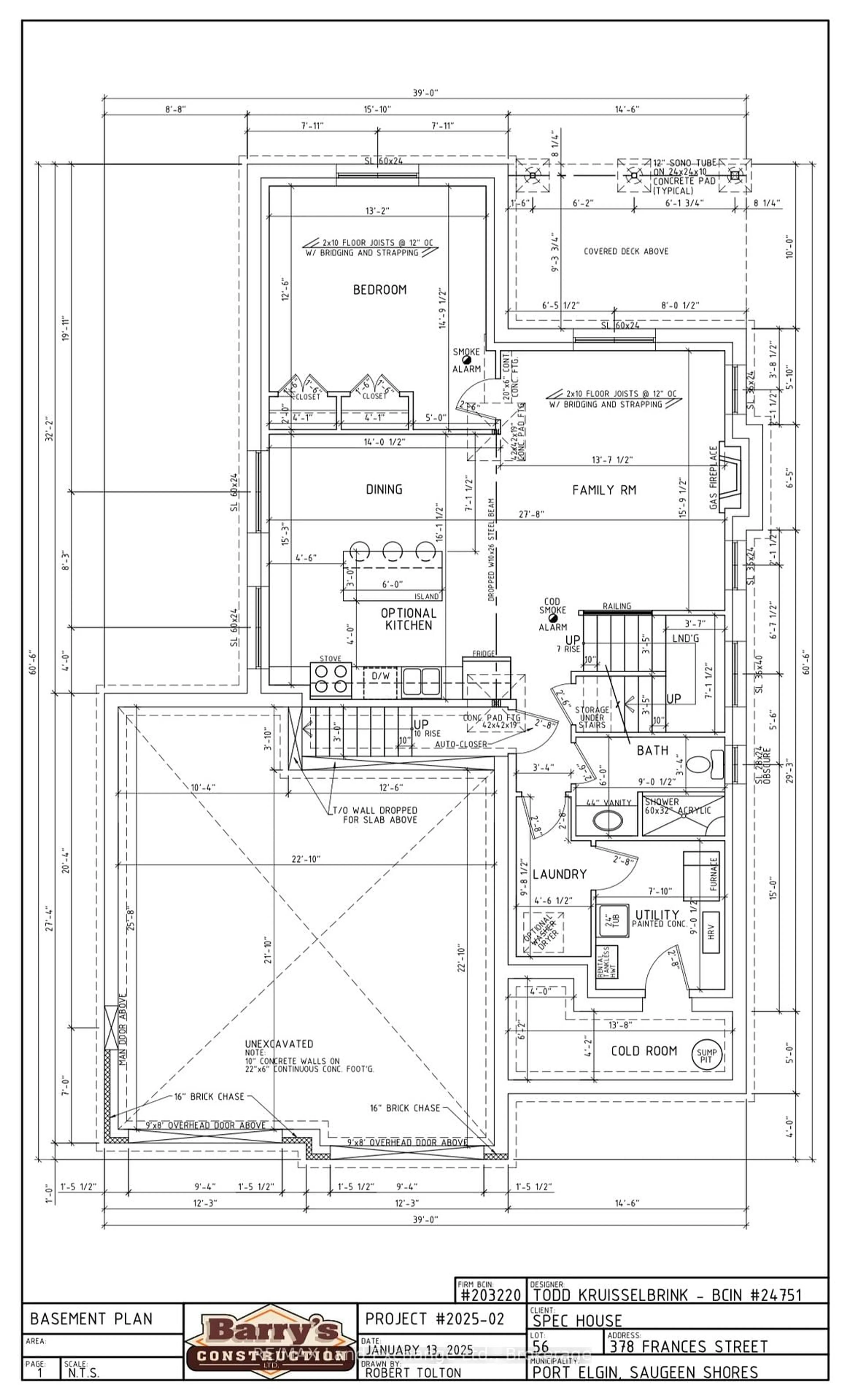 Floor plan for 378 Frances St, Saugeen Shores Ontario N0H 2C3