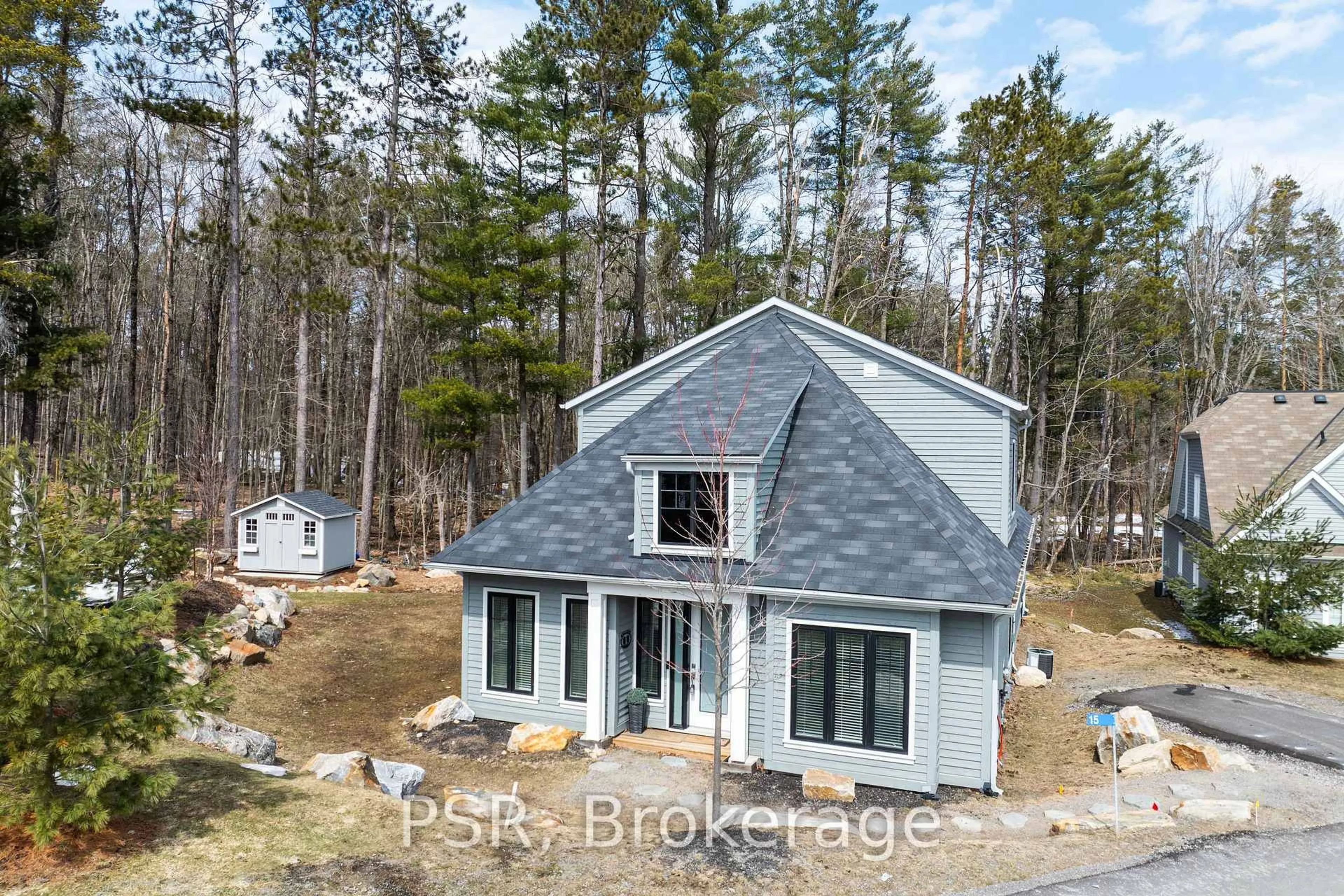 A pic from outside/outdoor area/front of a property/back of a property/a pic from drone, unknown for 2054 Peninsula Rd #15, Muskoka Lakes Ontario P0B 1G0