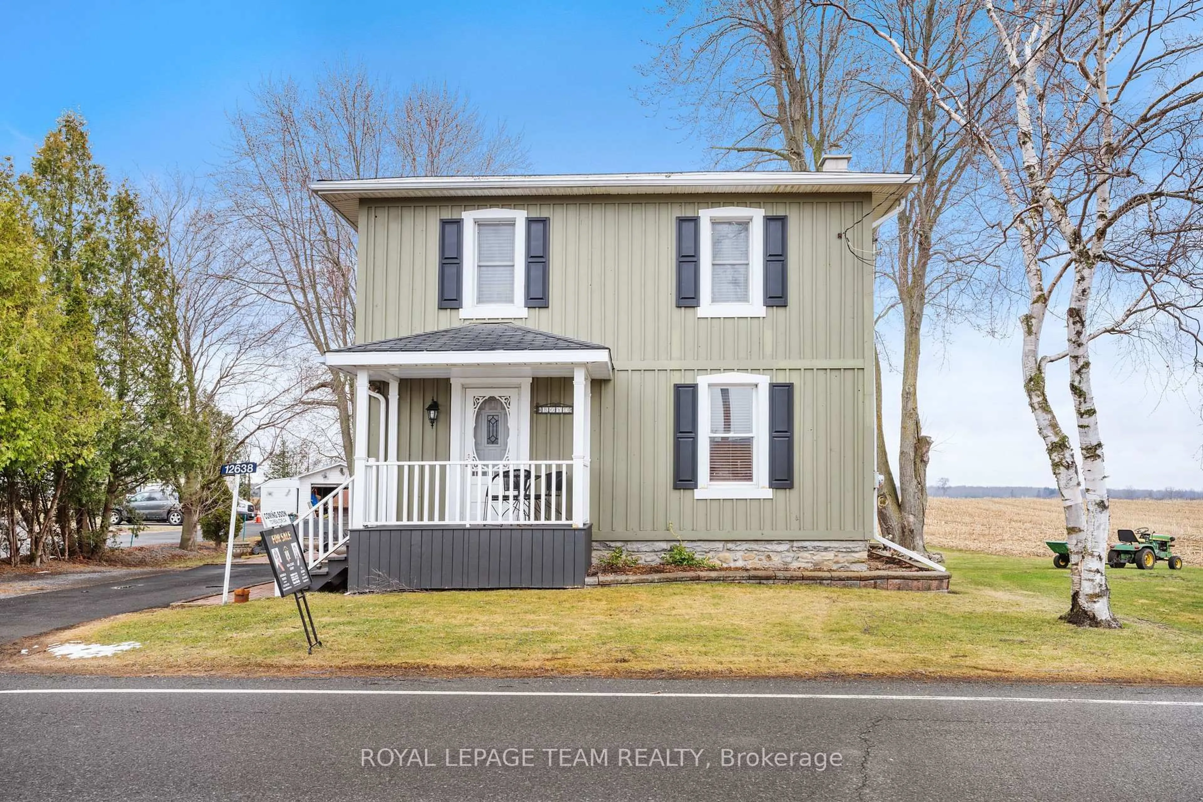 Home with vinyl exterior material, street for 12638 County Rd 18 Rd, South Dundas Ontario K0C 2H0