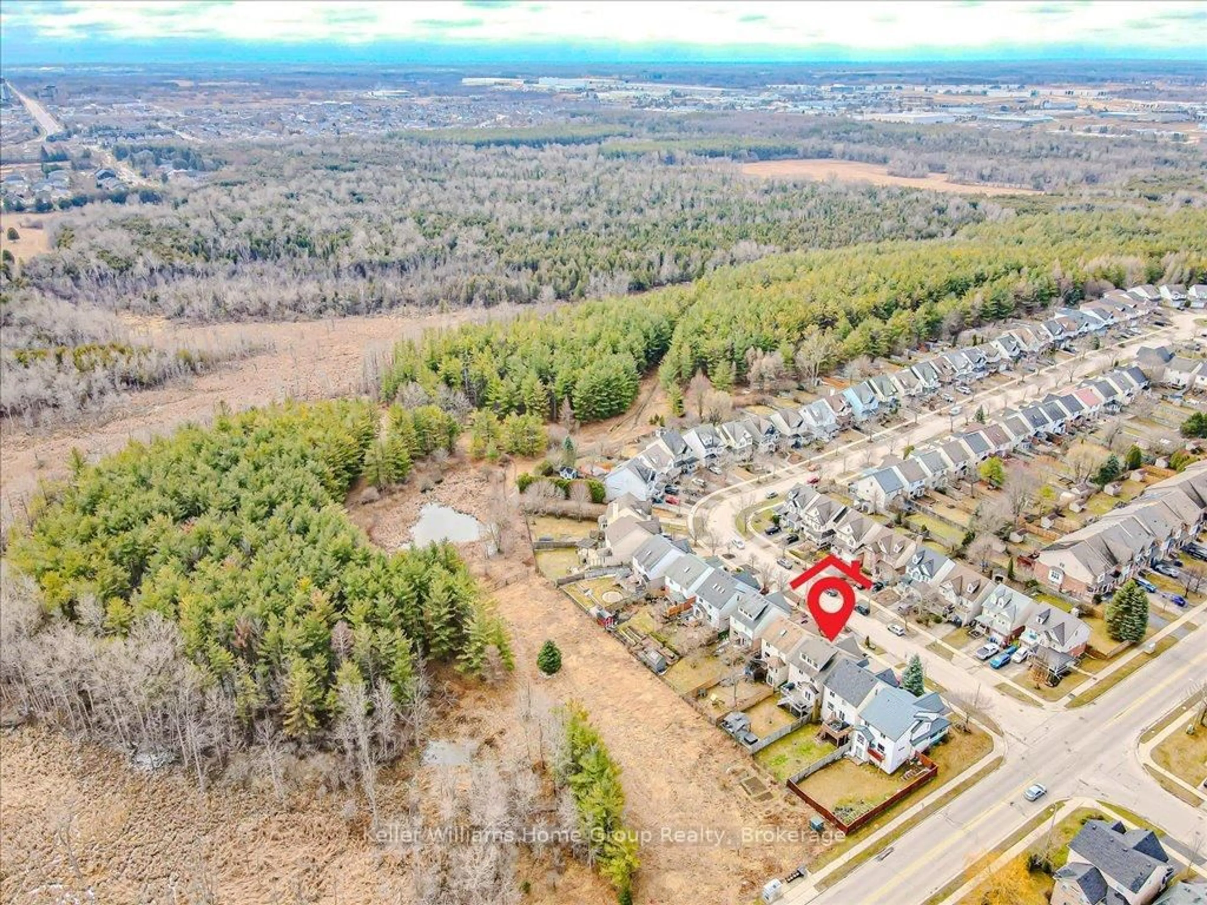 A pic from outside/outdoor area/front of a property/back of a property/a pic from drone, forest/trees view for 6 Carrington Pl, Guelph Ontario N1G 5C4