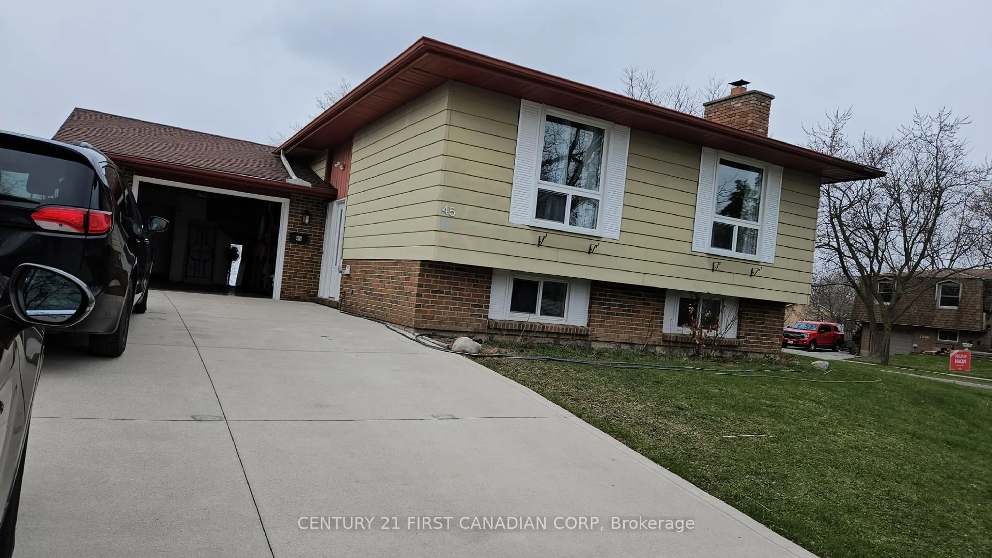 Home with vinyl exterior material, street for 45 Locust Cres, London Ontario N6E 2K1