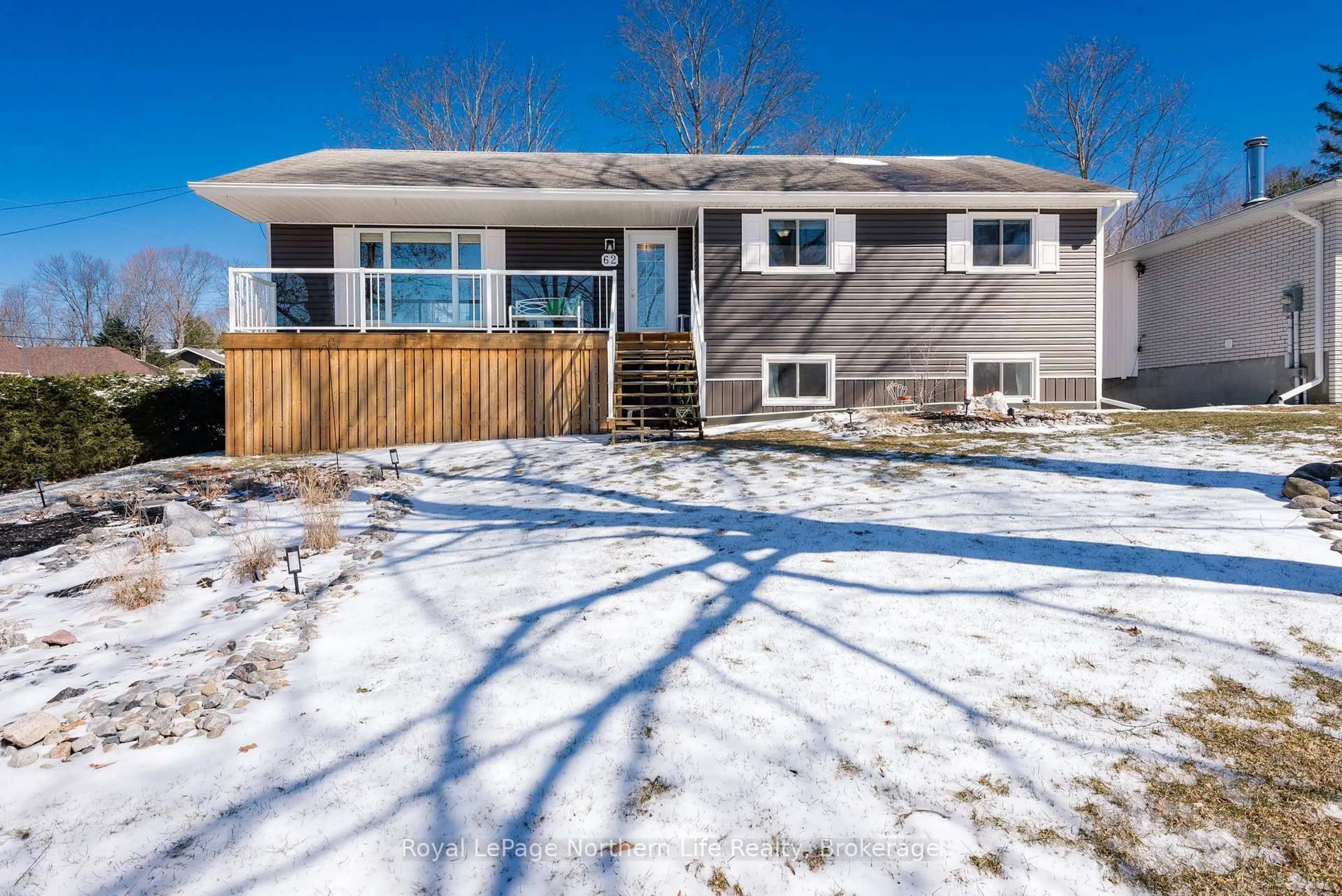 Home with vinyl exterior material, street for 62 Whippletree Dr, North Bay Ontario P1C 1B9