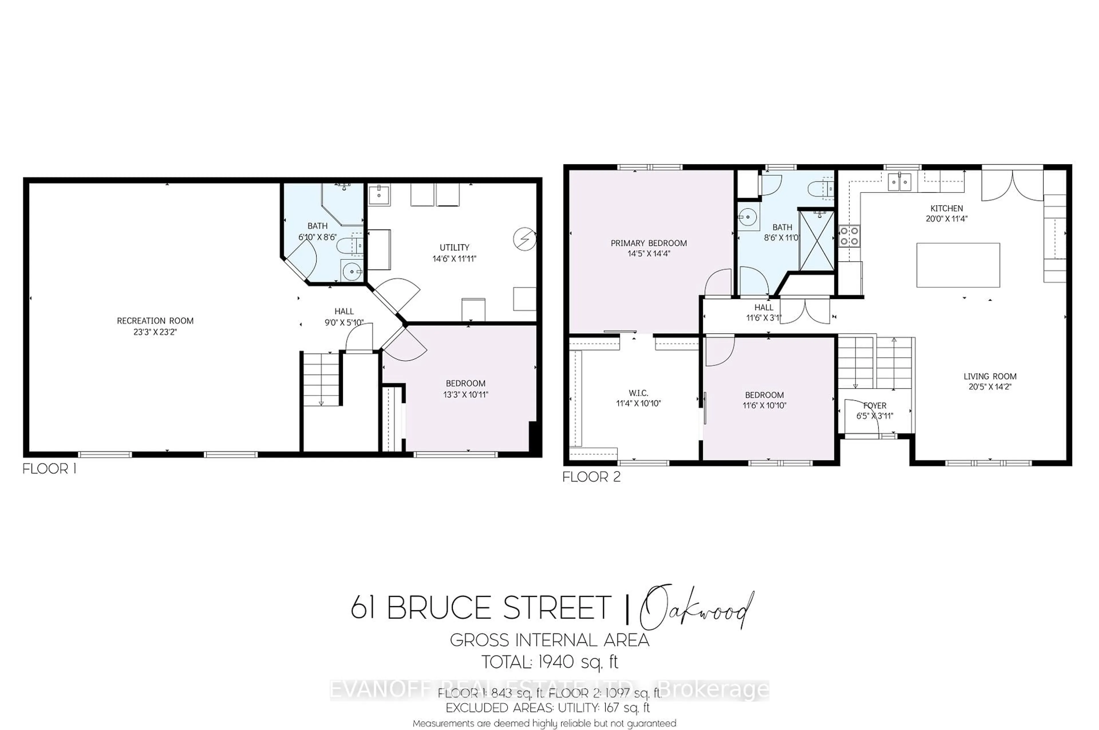 Floor plan for 61 bruce St, Kawartha Lakes Ontario K0M 2M0