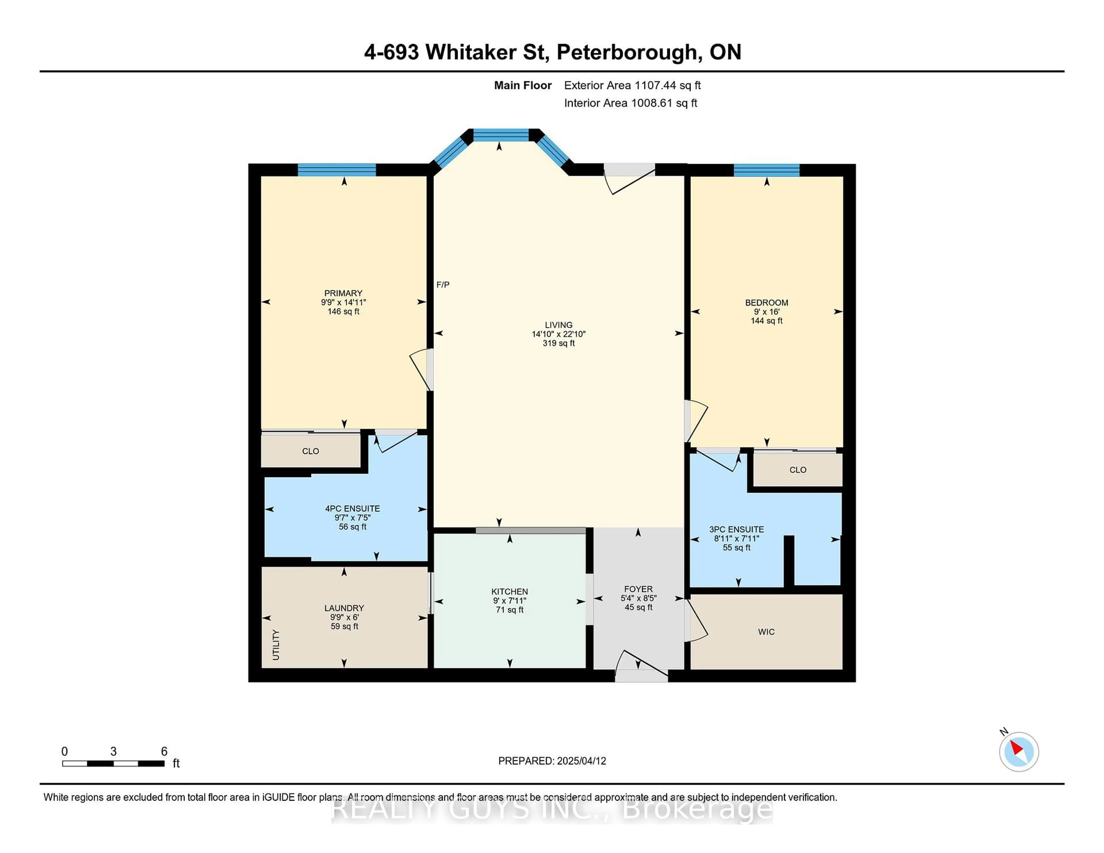 Floor plan for 693 WHITAKER St #4, Peterborough East Ontario K9H 7K3