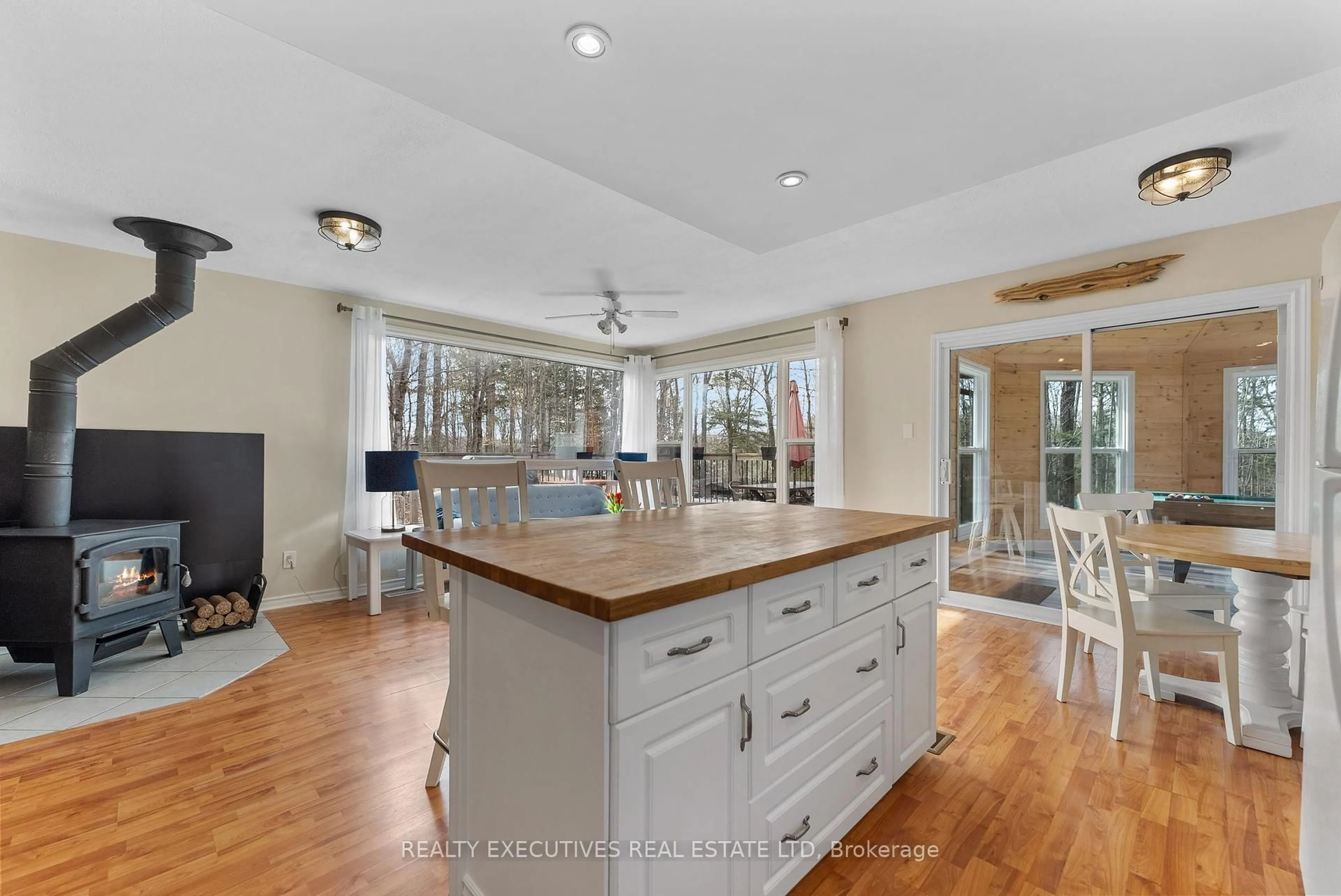 Open concept kitchen, ceramic/tile floor for 209 MAPLE GROVE Lane, Tichborne Ontario K0H 2V0